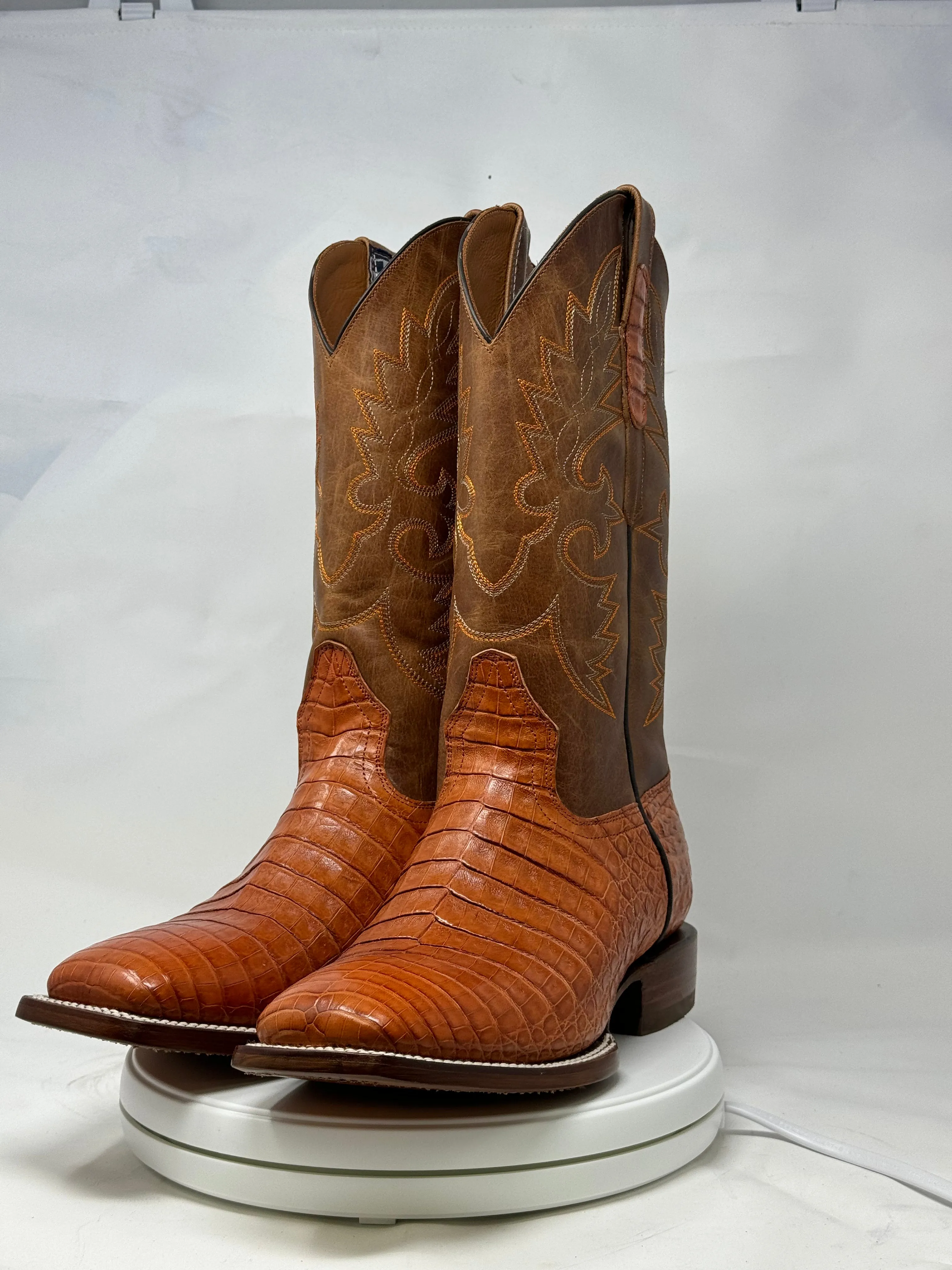 DJ2052 | Don Juan Boots Men's Caiman Belly Cognac H Toe P