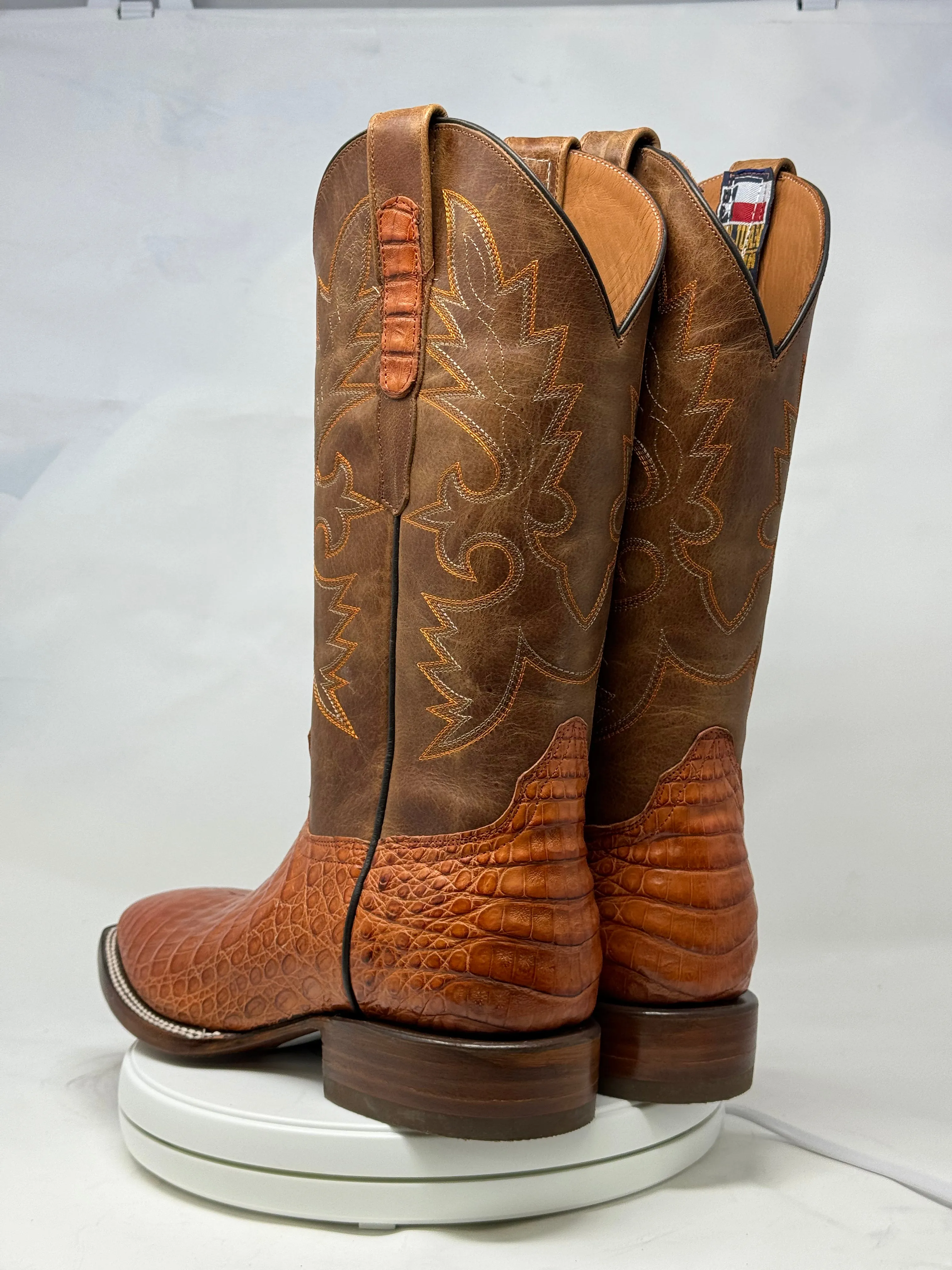 DJ2052 | Don Juan Boots Men's Caiman Belly Cognac H Toe P