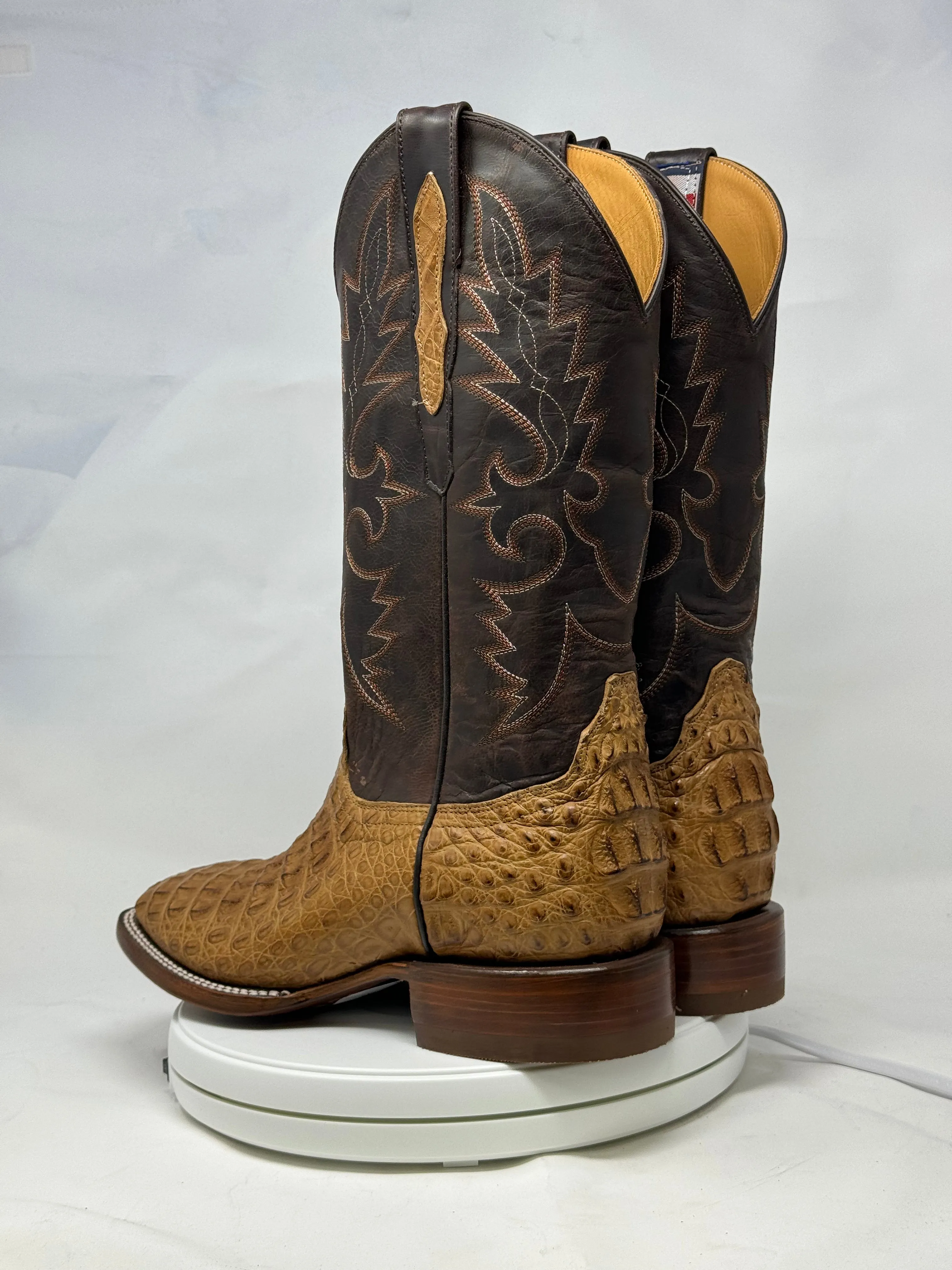 Dj2060 | Don Juan Boots Men's Caiman Back Saddle Tan H Toe P