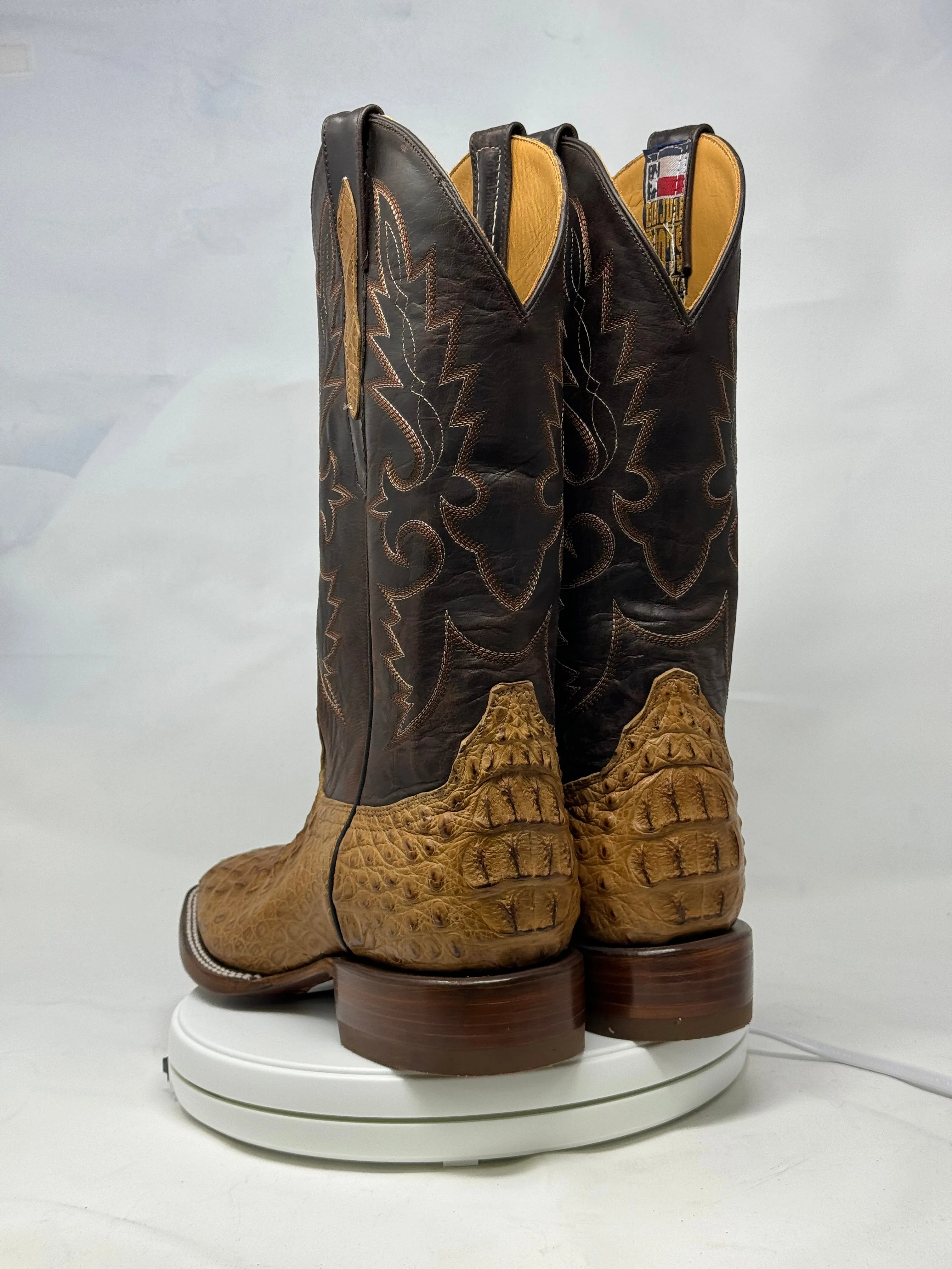 Dj2060 | Don Juan Boots Men's Caiman Back Saddle Tan H Toe P