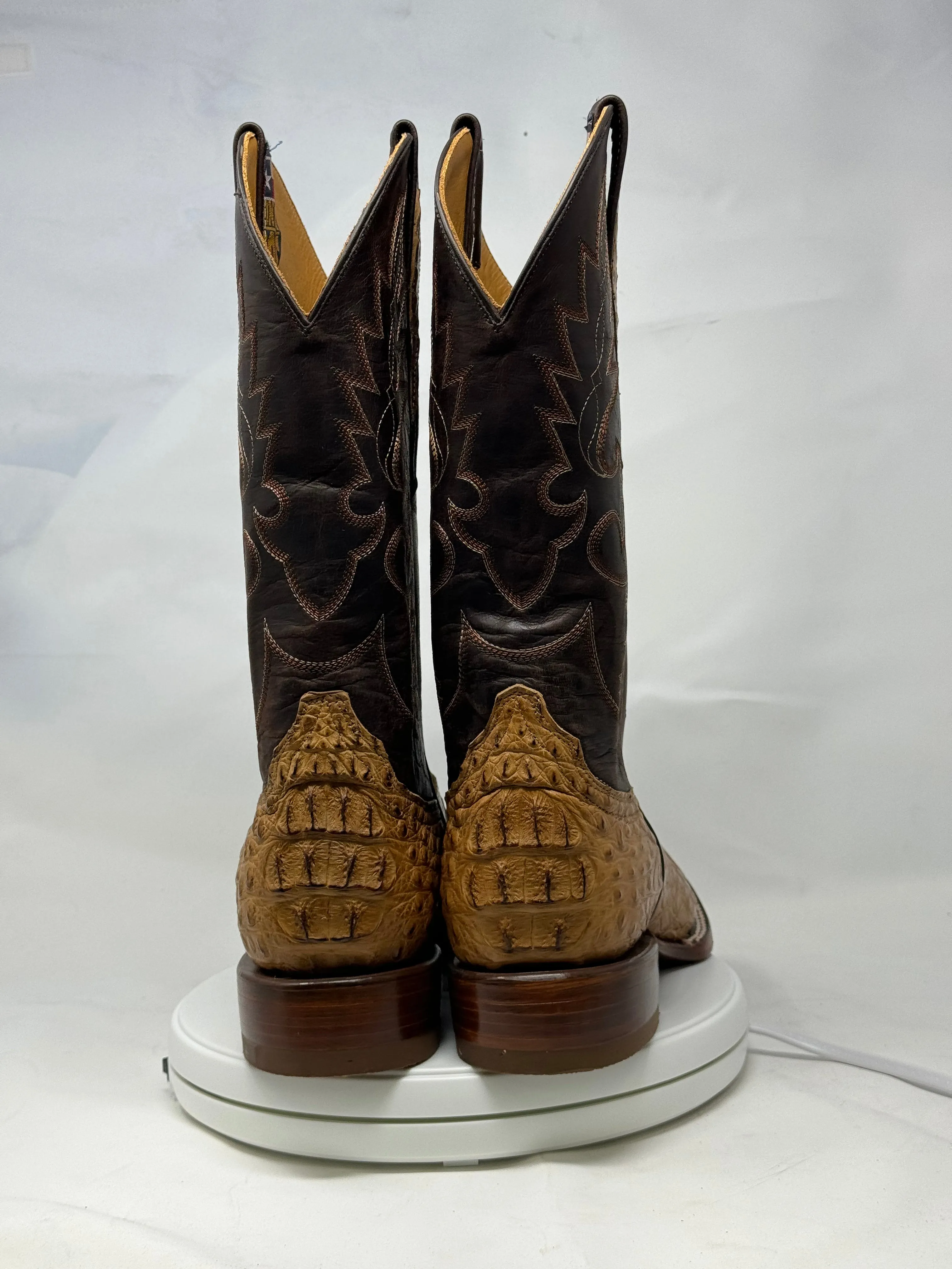 Dj2060 | Don Juan Boots Men's Caiman Back Saddle Tan H Toe P