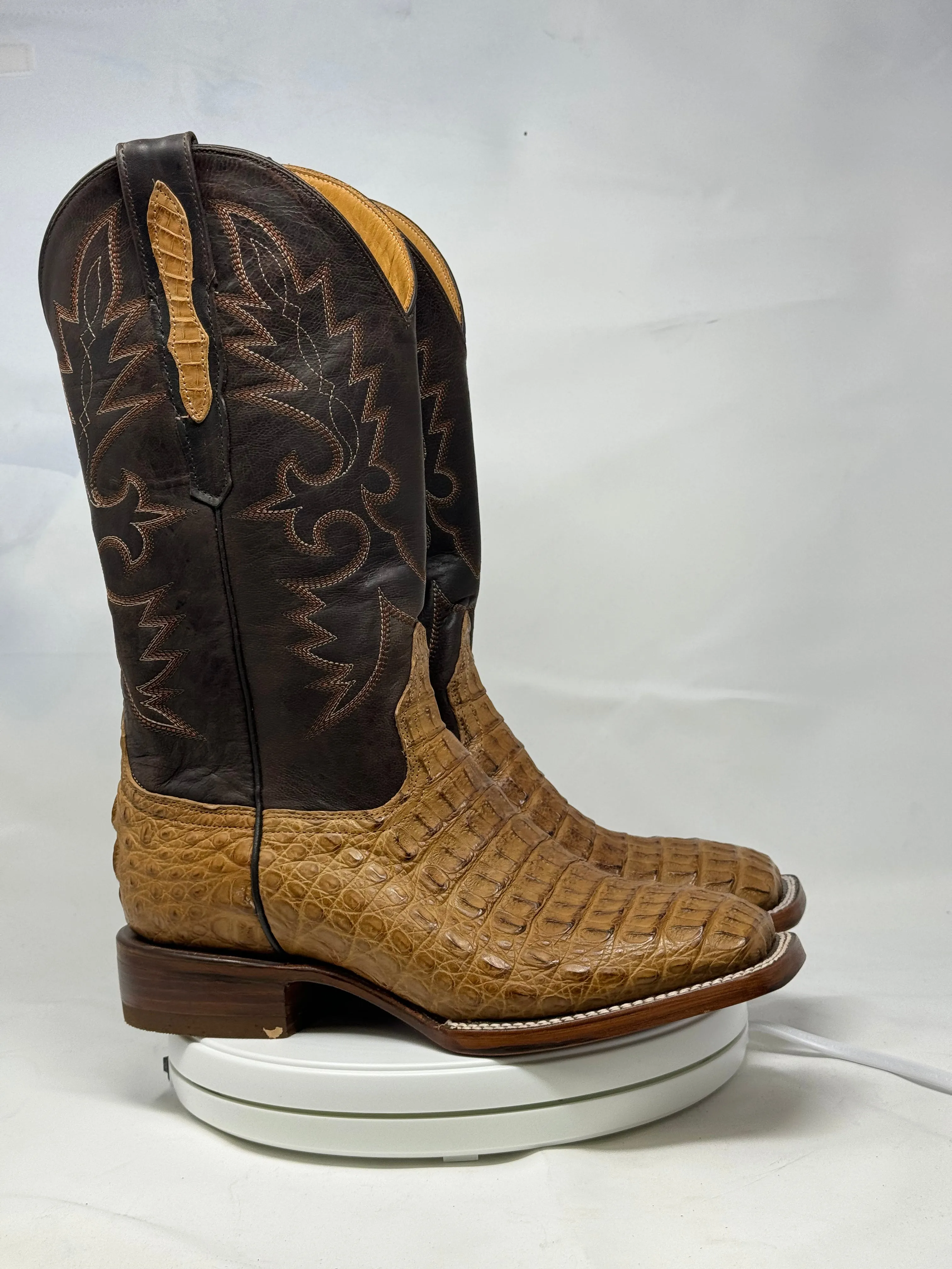 Dj2060 | Don Juan Boots Men's Caiman Back Saddle Tan H Toe P