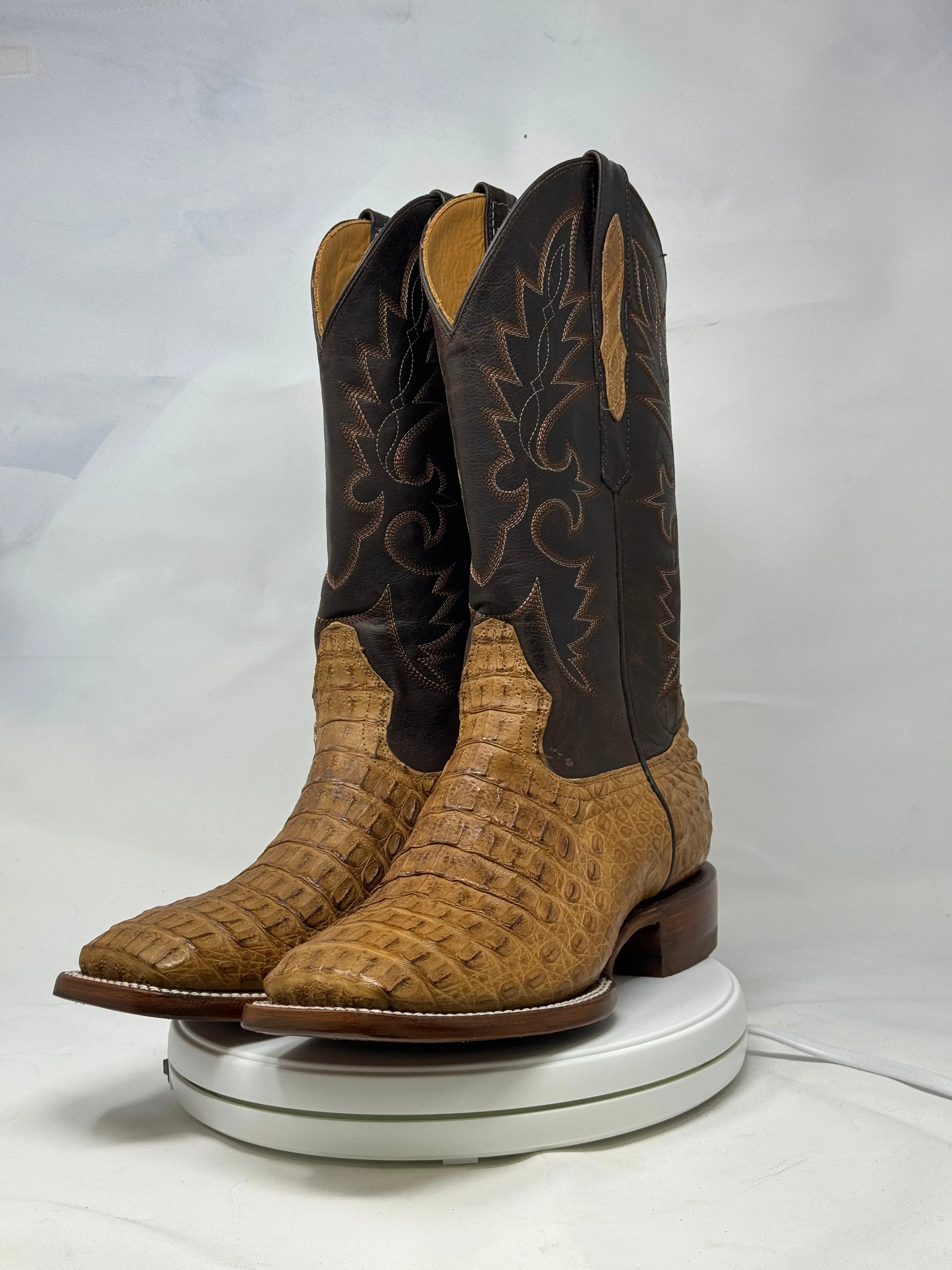 Dj2060 | Don Juan Boots Men's Caiman Back Saddle Tan H Toe P