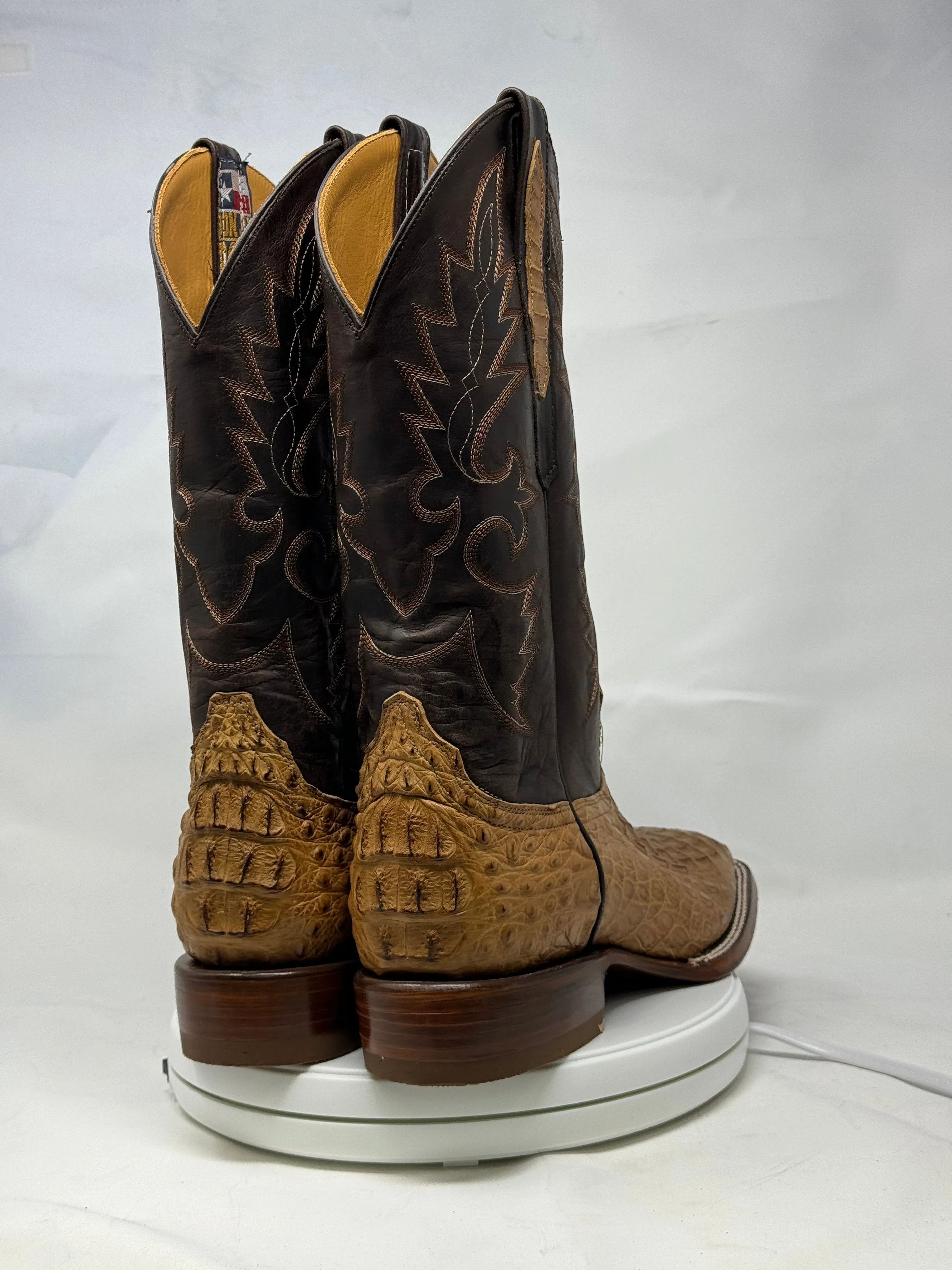 Dj2060 | Don Juan Boots Men's Caiman Back Saddle Tan H Toe P