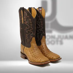 Dj2060 | Don Juan Boots Men's Caiman Back Saddle Tan H Toe P