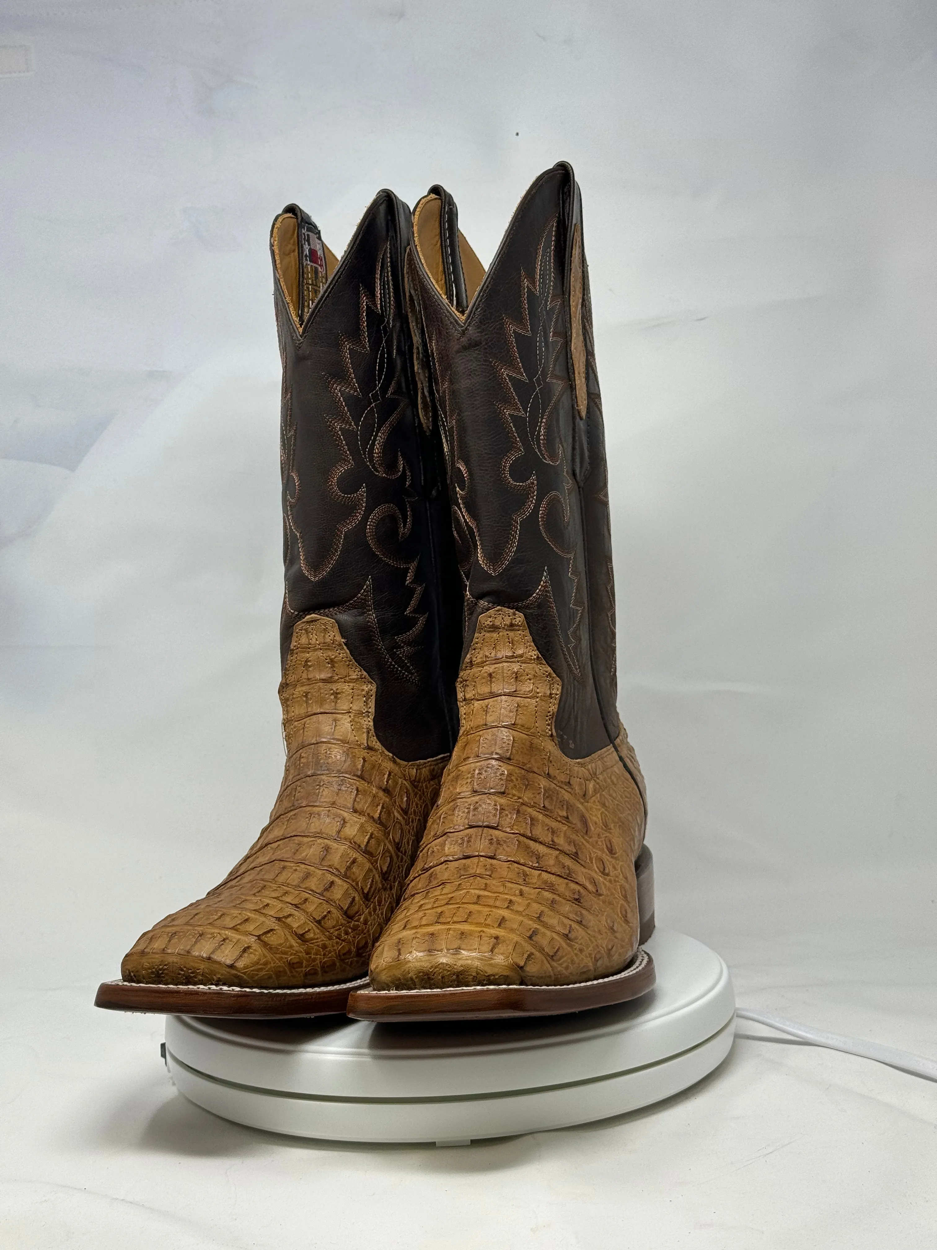 Dj2060 | Don Juan Boots Men's Caiman Back Saddle Tan H Toe P