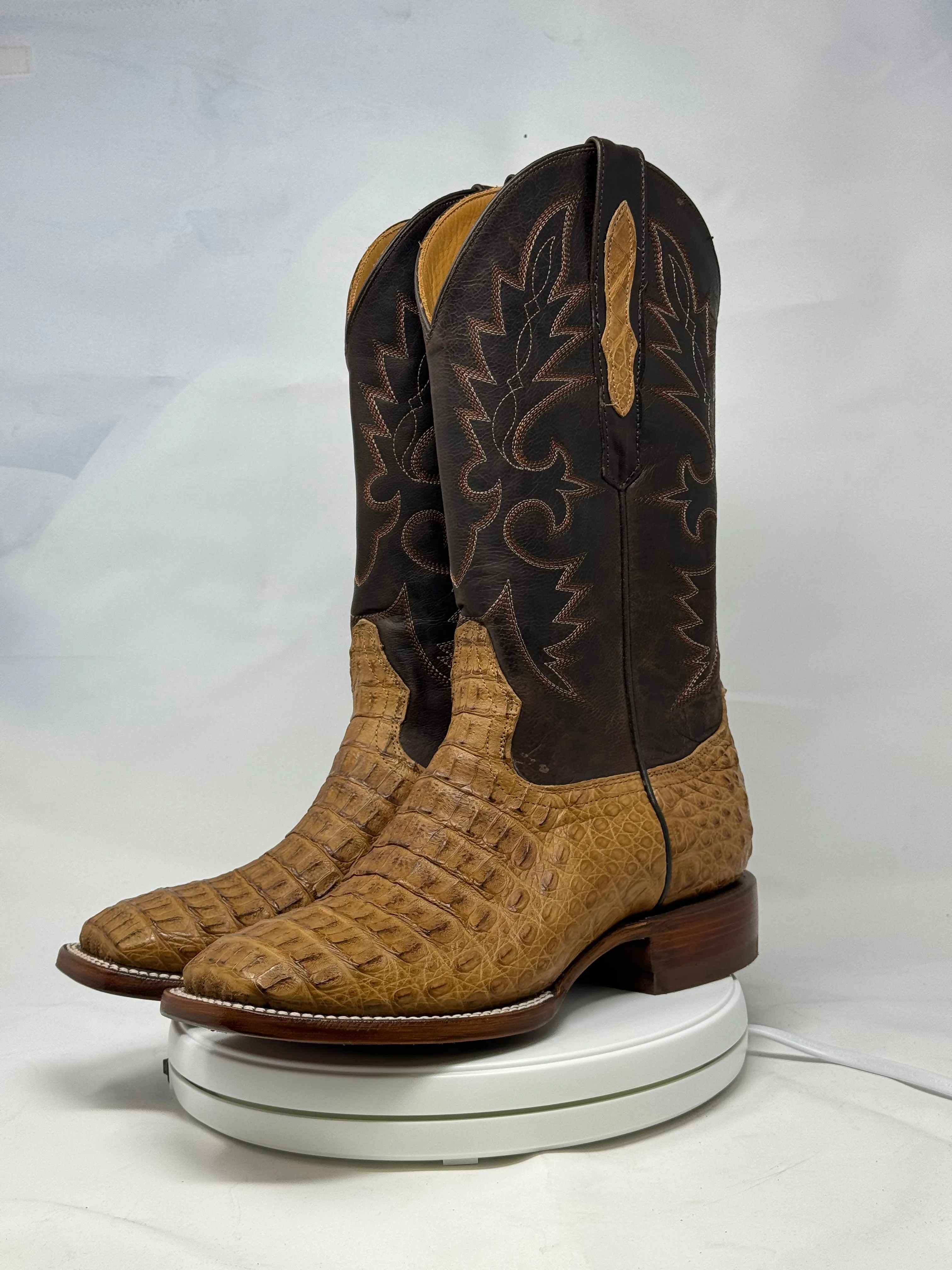 Dj2060 | Don Juan Boots Men's Caiman Back Saddle Tan H Toe P