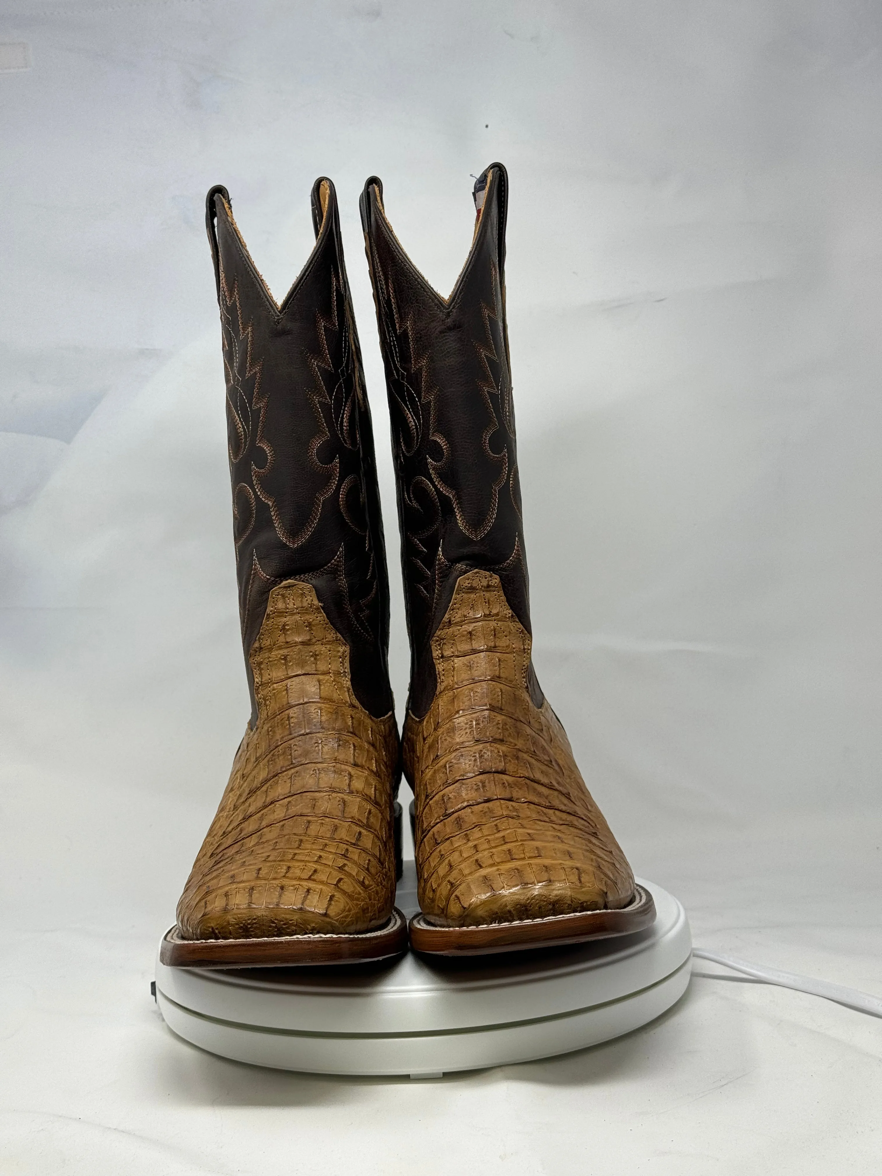 Dj2060 | Don Juan Boots Men's Caiman Back Saddle Tan H Toe P