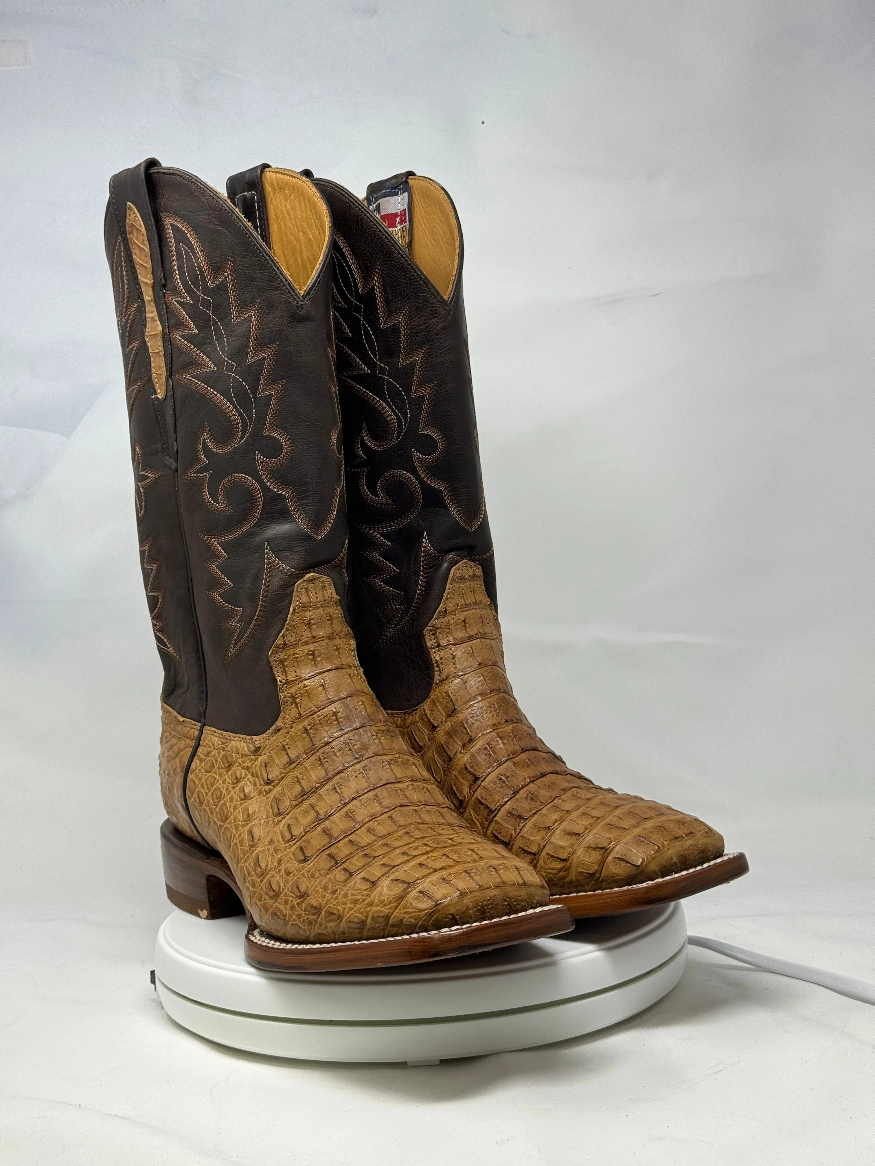Dj2060 | Don Juan Boots Men's Caiman Back Saddle Tan H Toe P