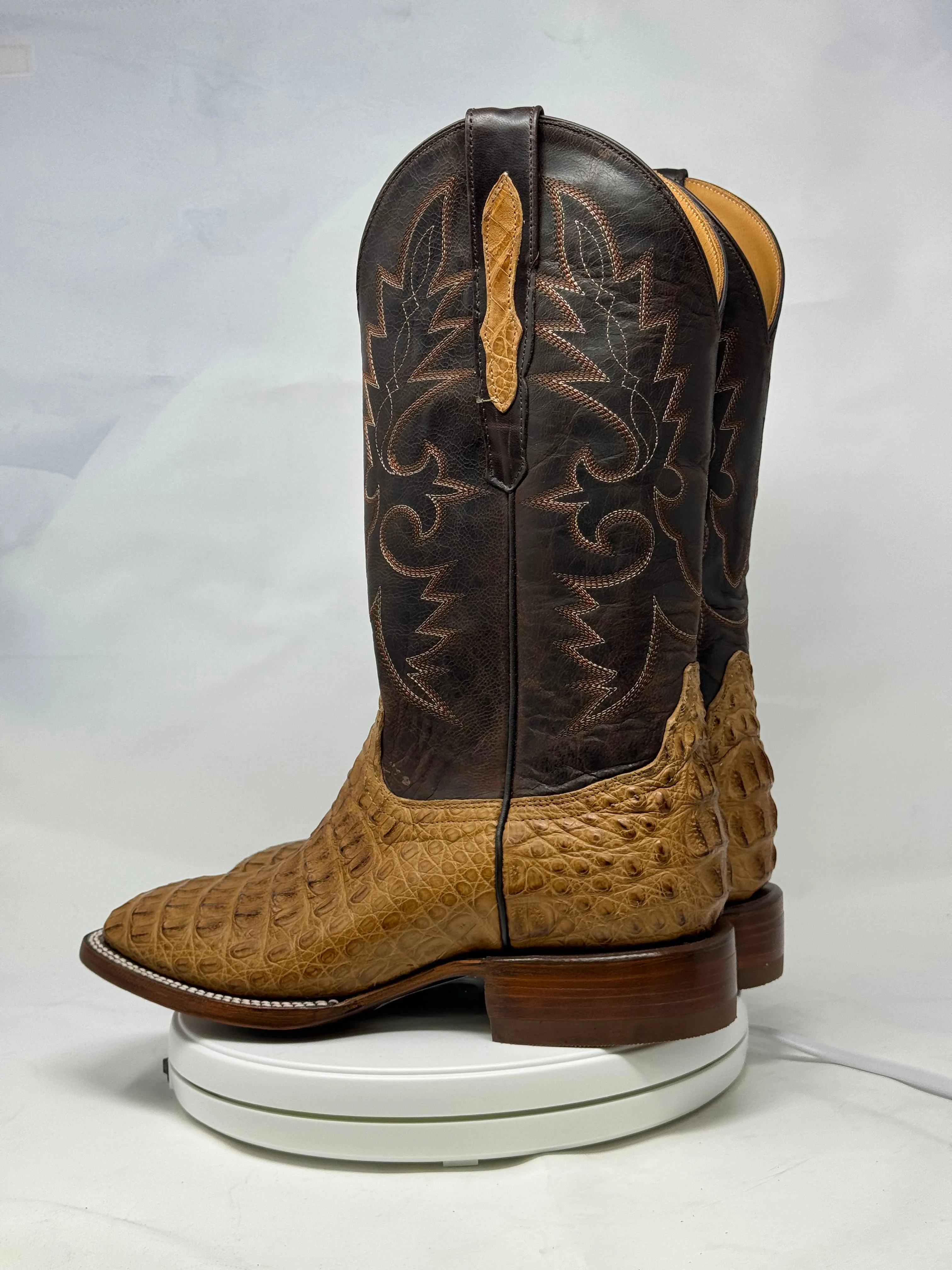 Dj2060 | Don Juan Boots Men's Caiman Back Saddle Tan H Toe P