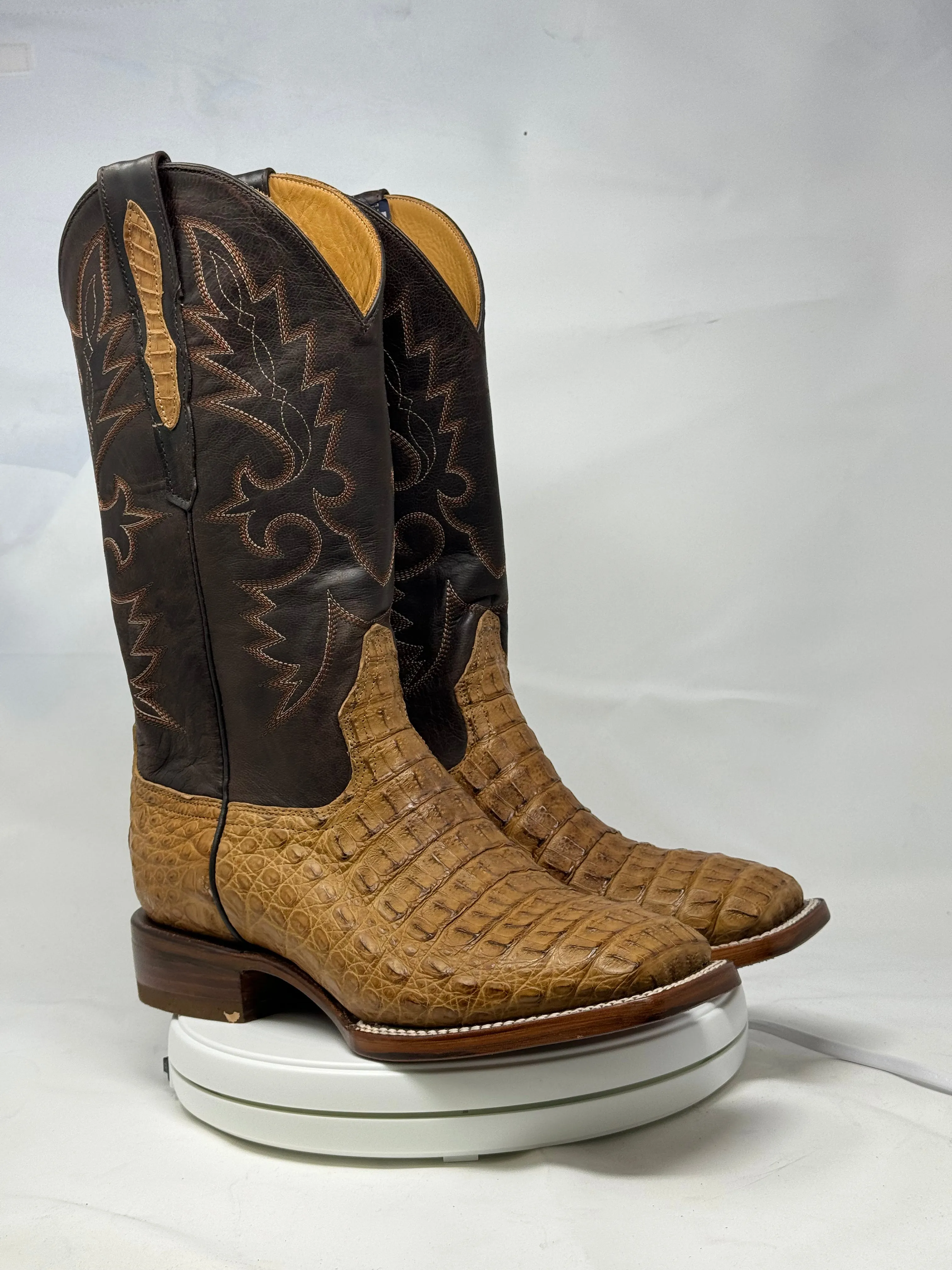 Dj2060 | Don Juan Boots Men's Caiman Back Saddle Tan H Toe P