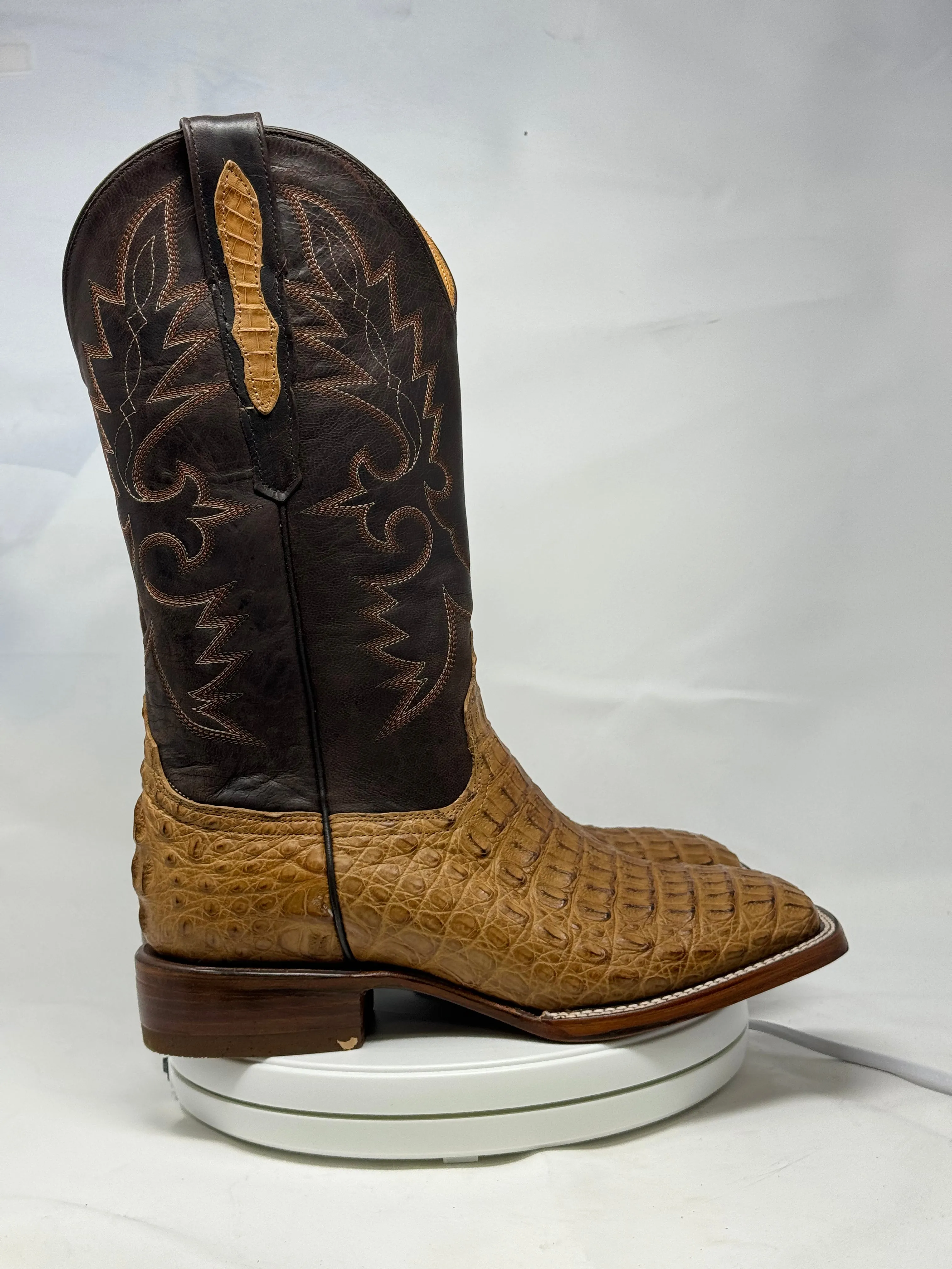 Dj2060 | Don Juan Boots Men's Caiman Back Saddle Tan H Toe P