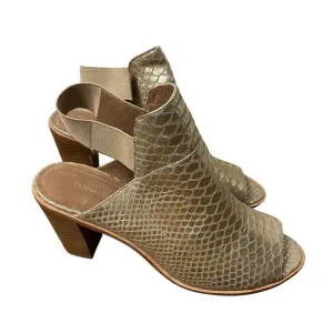 Donald J Pliner MEtallic Gold Sandal Mules Sz 0