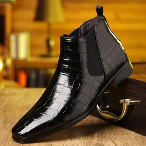 Elmar™ | Elegant Square-Toe Chelsea Boots