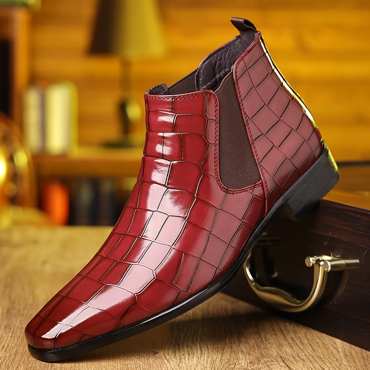 Elmar™ | Elegant Square-Toe Chelsea Boots