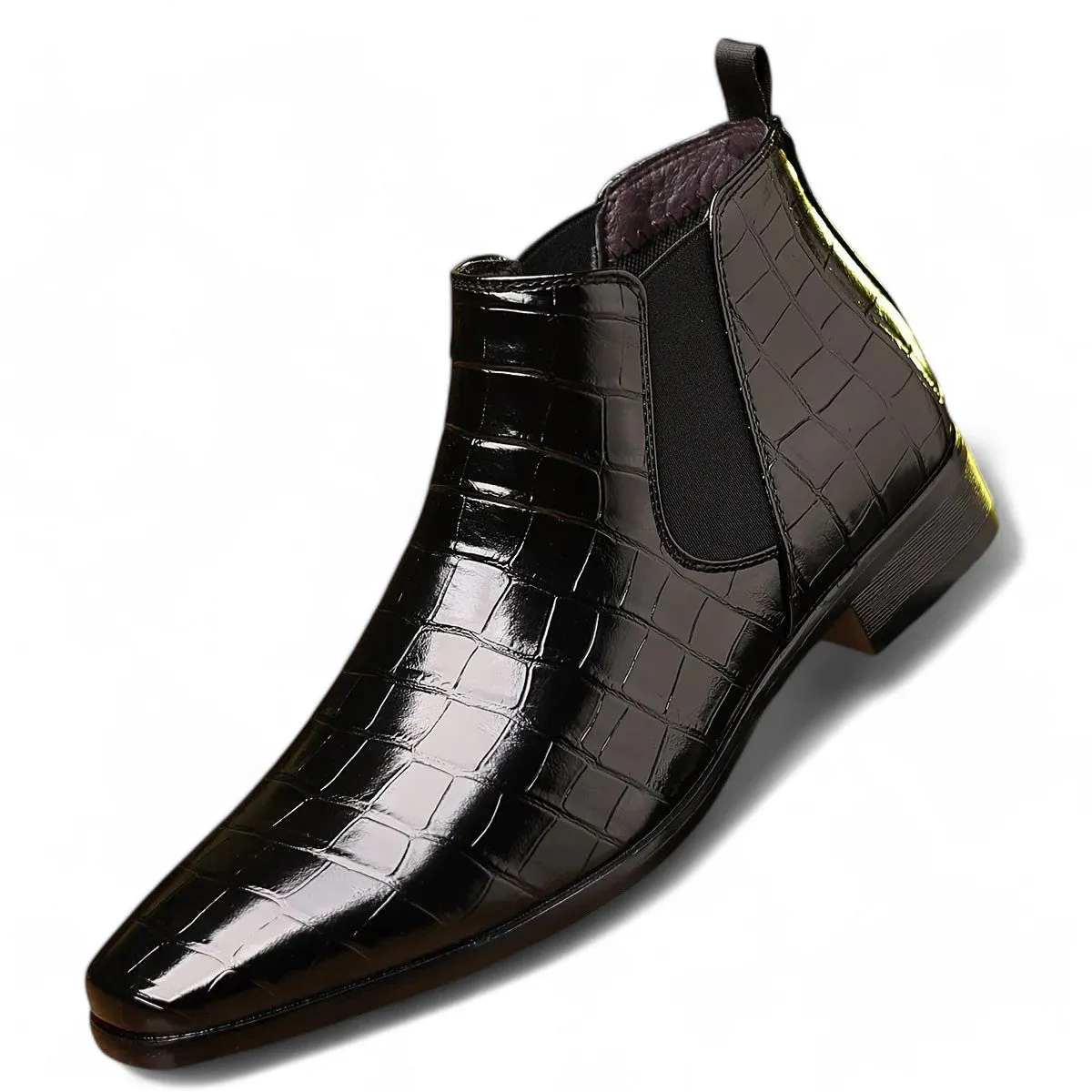 Elmar™ | Elegant Square-Toe Chelsea Boots