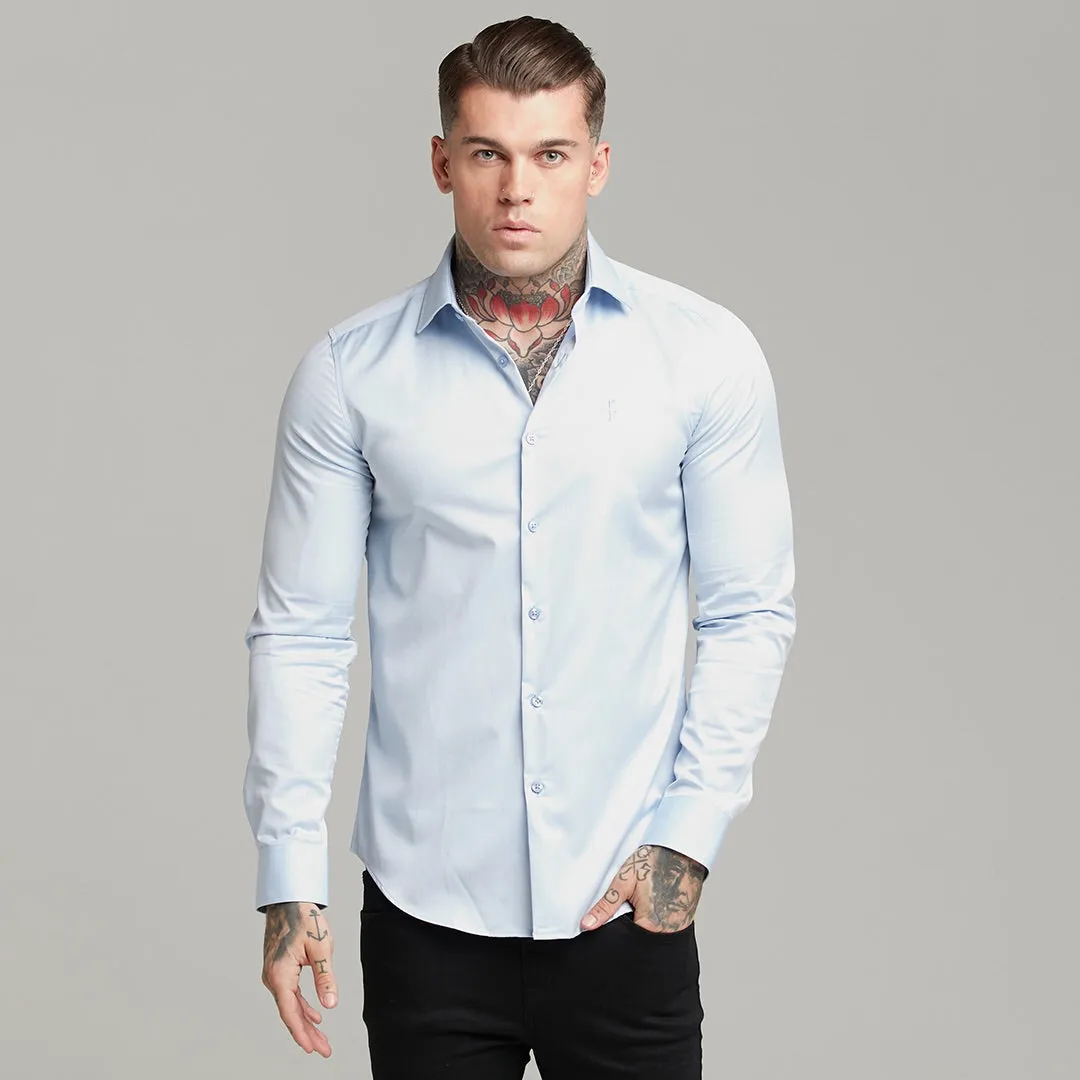 Father Sons Classic Light Blue Twill Cutaway Collar - FS601