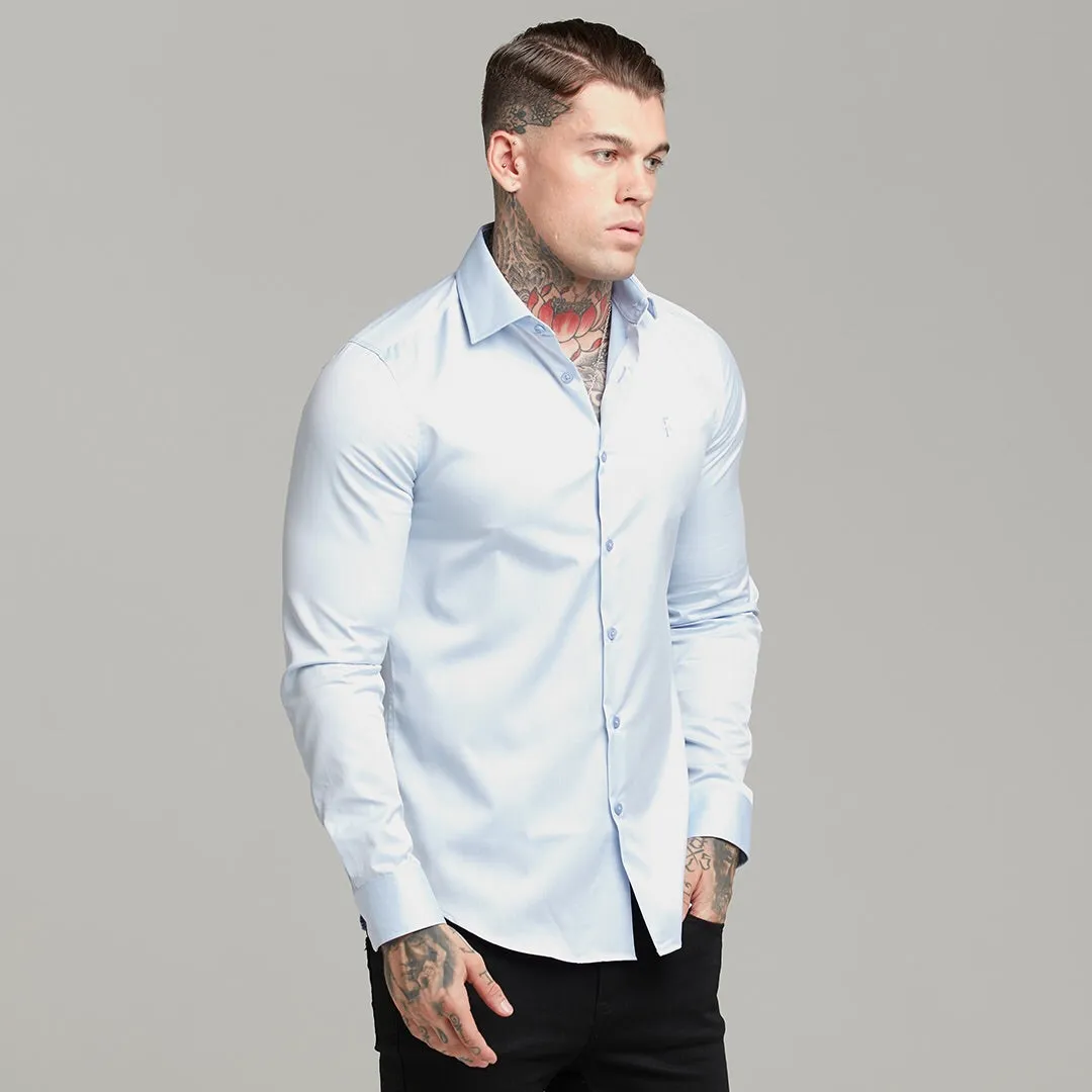 Father Sons Classic Light Blue Twill Cutaway Collar - FS601
