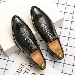 Faux Leather Casual Shoes Men Classic Loafers Dress Shoes