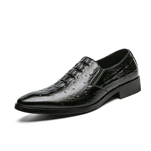 Faux Leather Casual Shoes Men Classic Loafers Dress Shoes