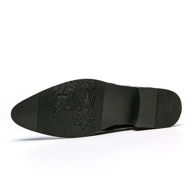Faux Leather Casual Shoes Men Classic Loafers Dress Shoes