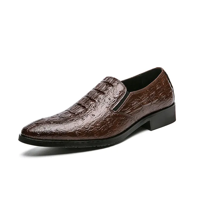 Faux Leather Casual Shoes Men Classic Loafers Dress Shoes