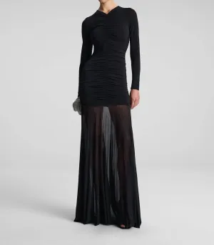 Fawn Ruched Dress In Black