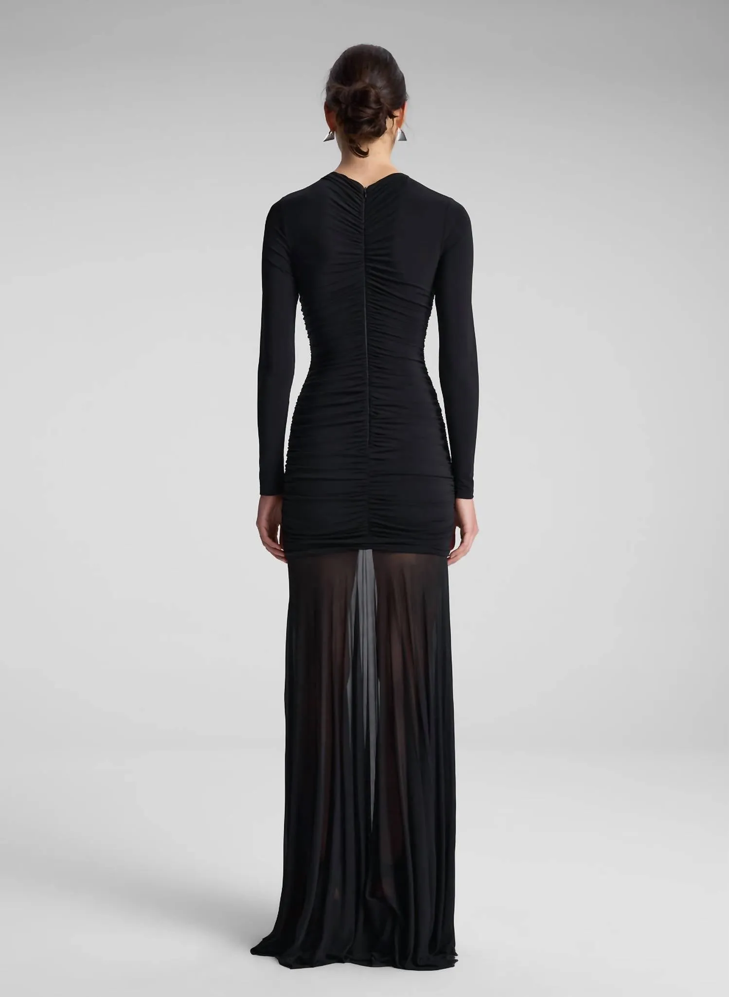 Fawn Ruched Dress In Black