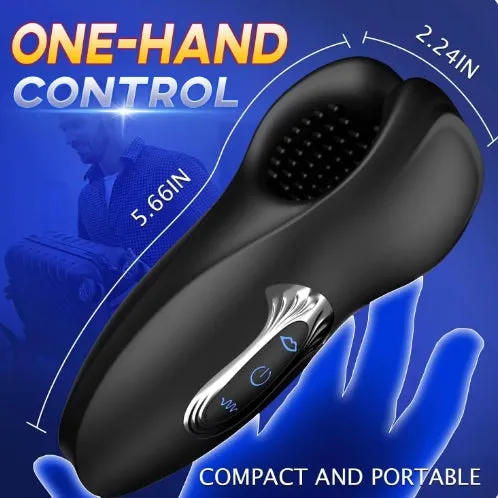 First-Ever Dual-Head Bite Male Dual Vibrating Bite Trainer Delay Training Masturbator Erection Booster 10 Fitted Bite Modes & 10 Powerful Vibration Modes