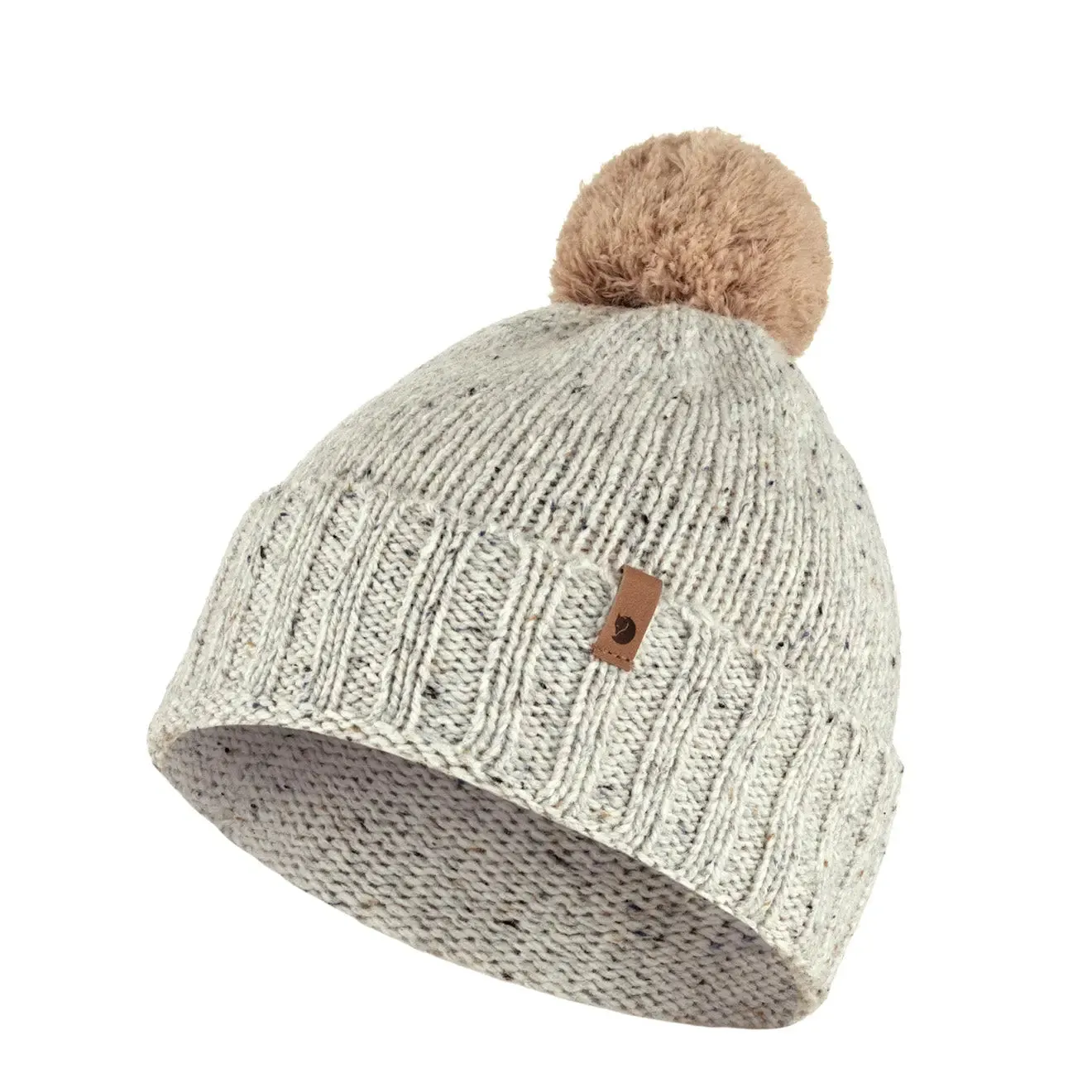 Fjallraven Womens Ovik Pom Hat Chalk White