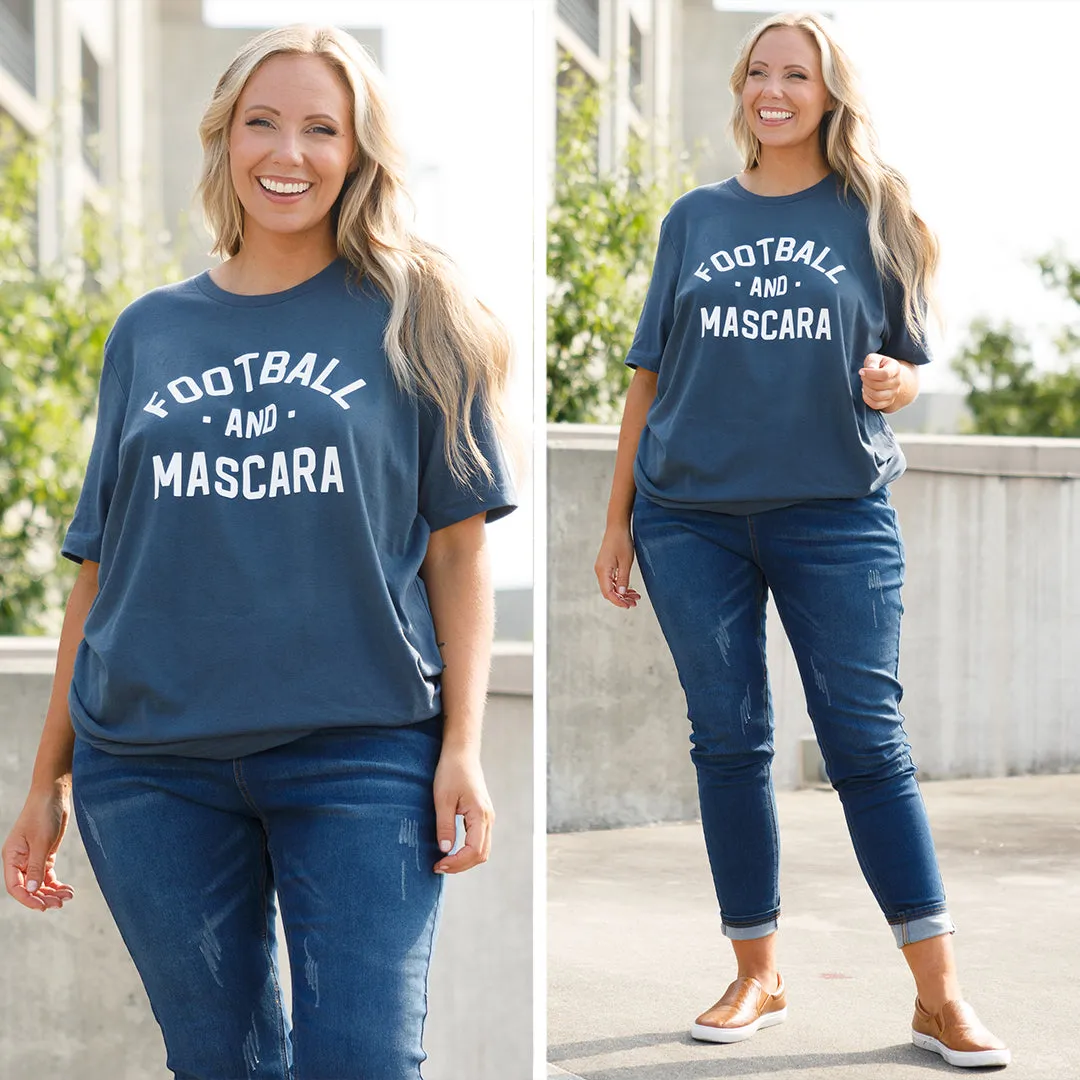 Football and Mascara Tee, Vintage Navy