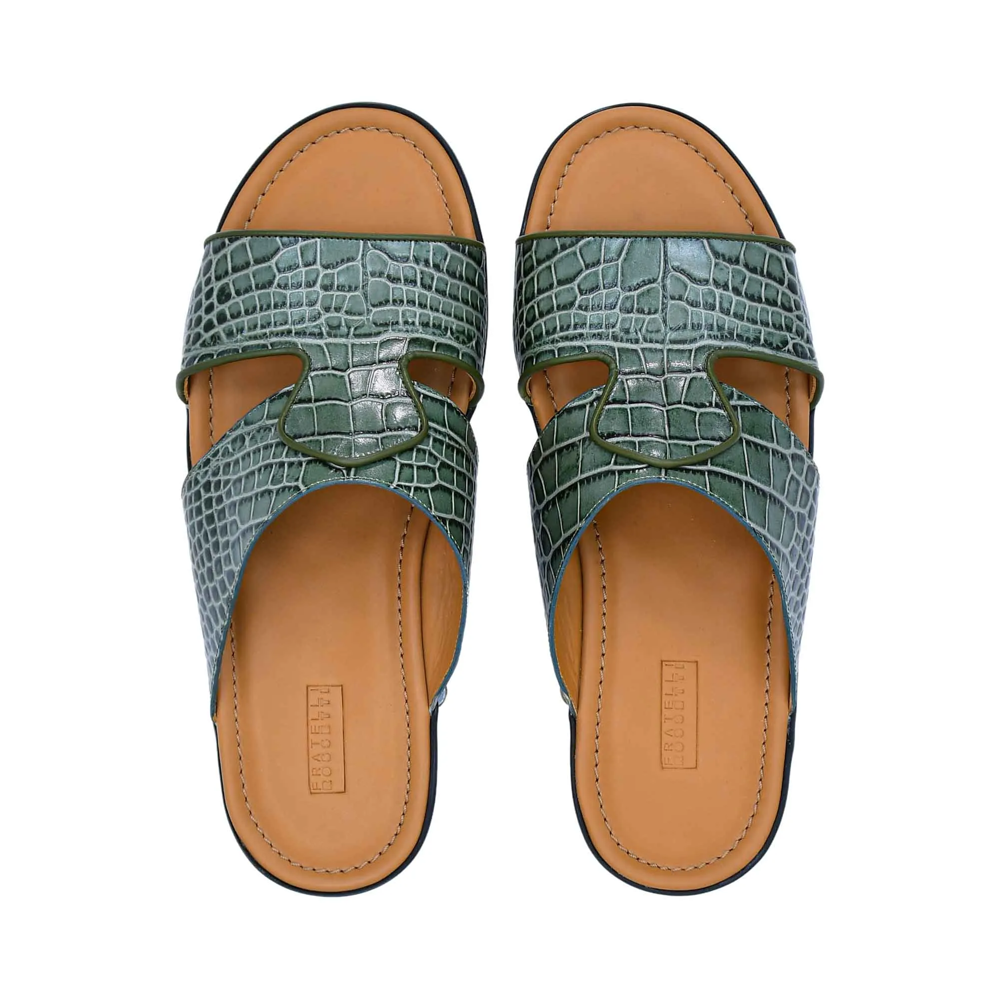 Fratelli Rossetti Men's Leather Comfort Arabic Sandals