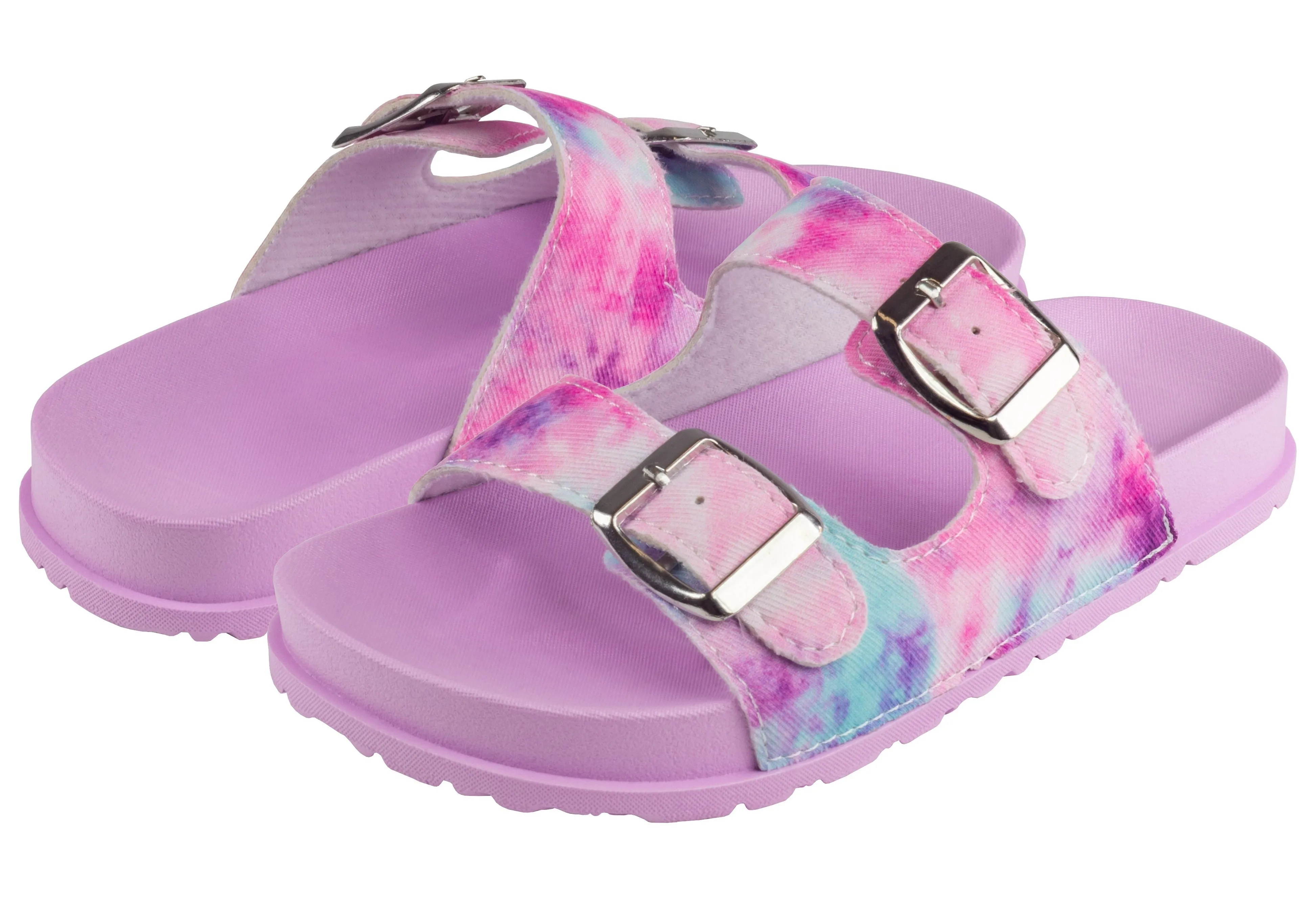 Girls Tie Dye Canvas Double Strap Sandal