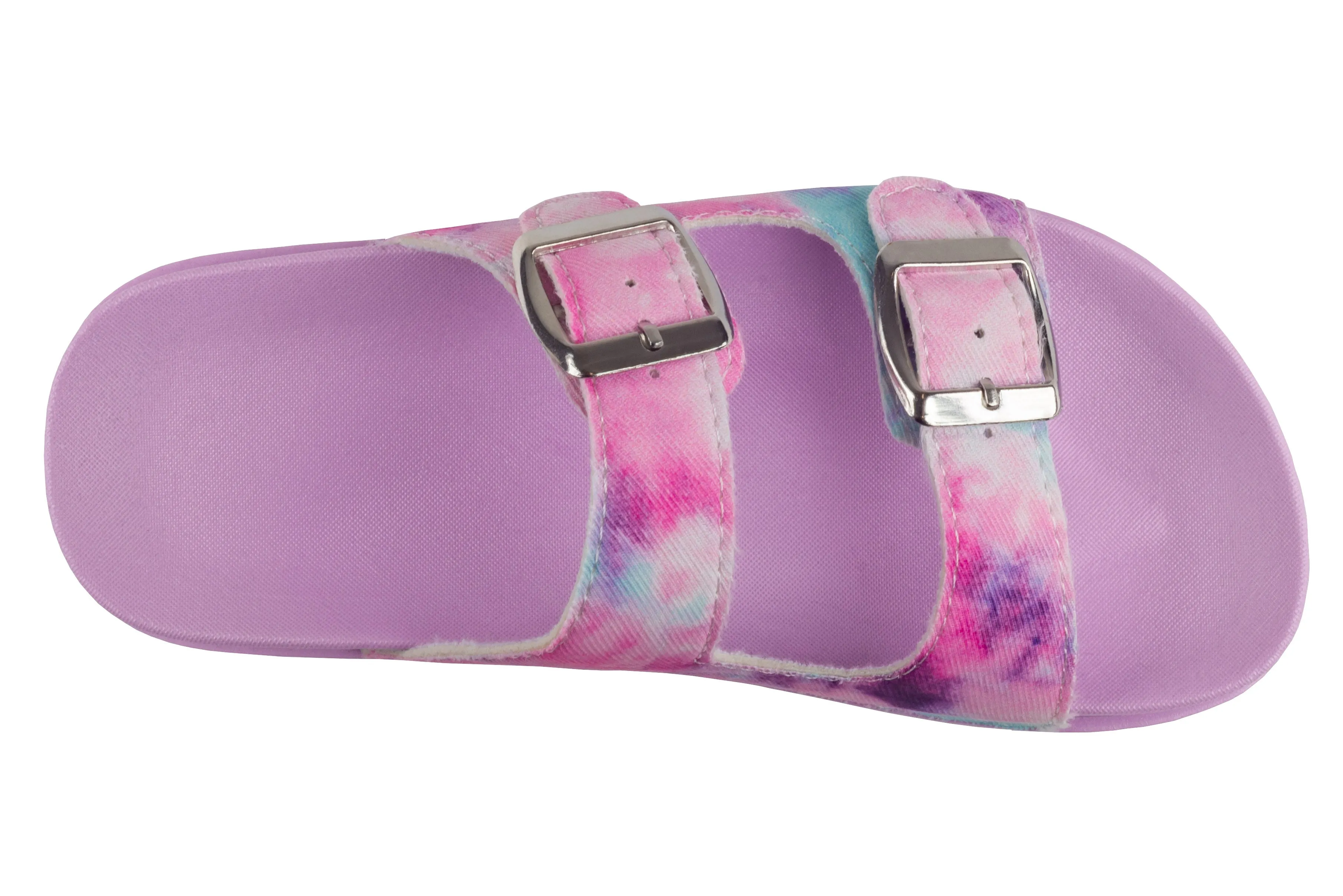 Girls Tie Dye Canvas Double Strap Sandal