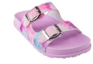Girls Tie Dye Canvas Double Strap Sandal