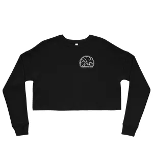 Glamping Crop Sweatshirt, White Logo