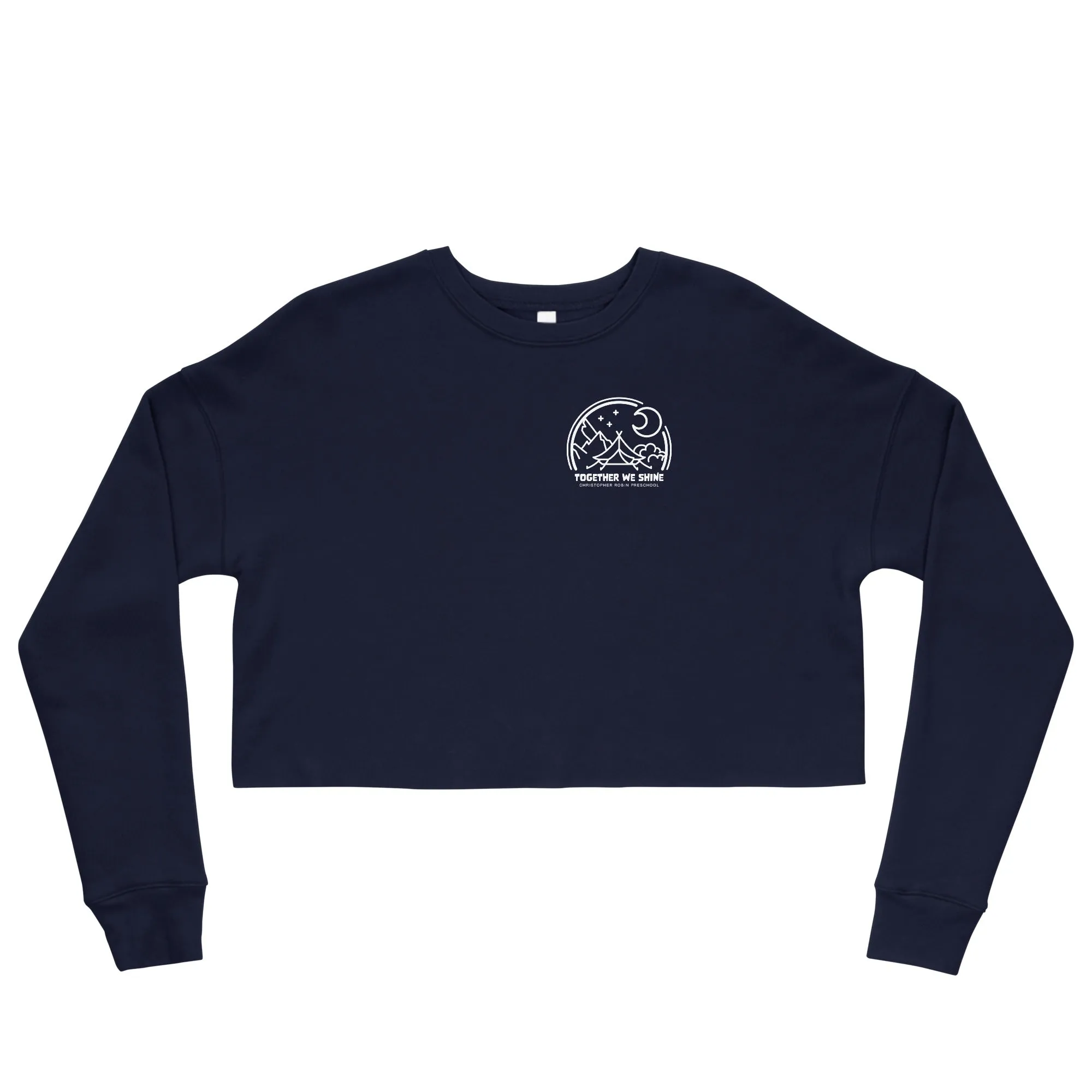 Glamping Crop Sweatshirt, White Logo
