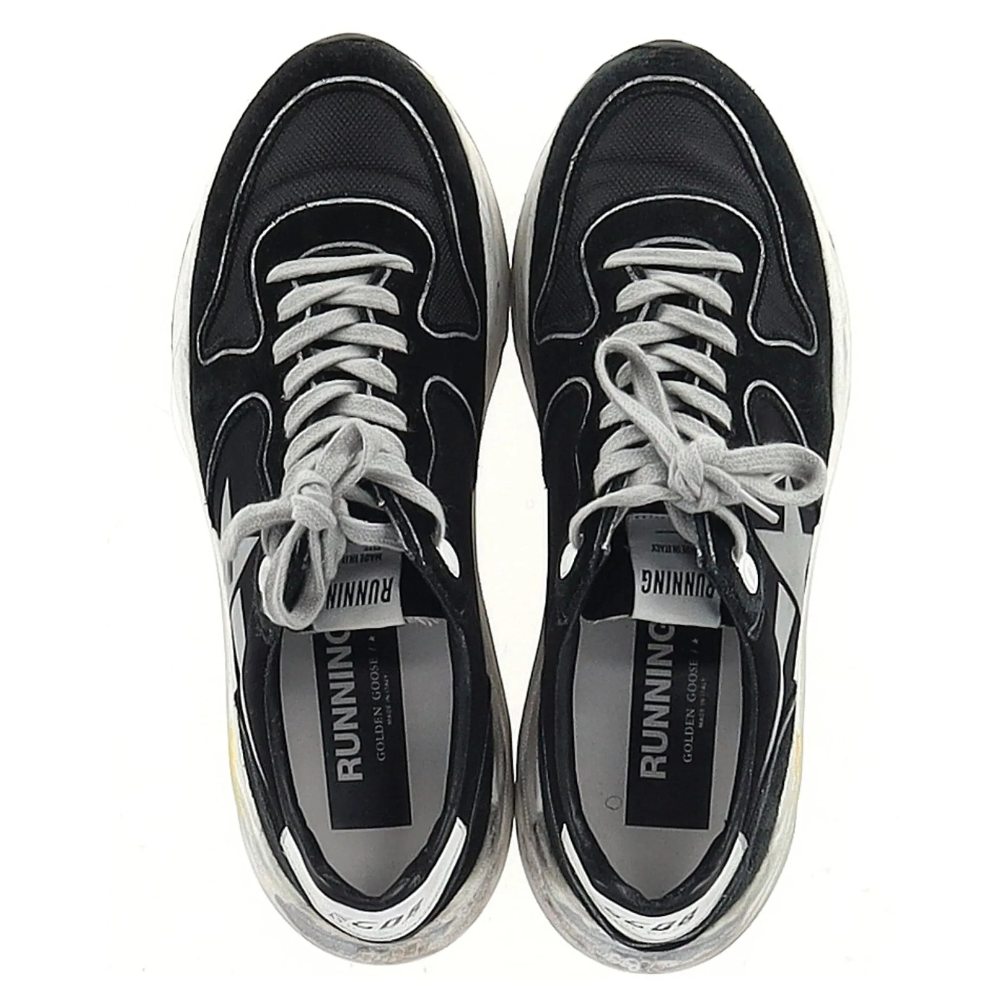 Golden Goose Running Sole Sneakers in Black Suede