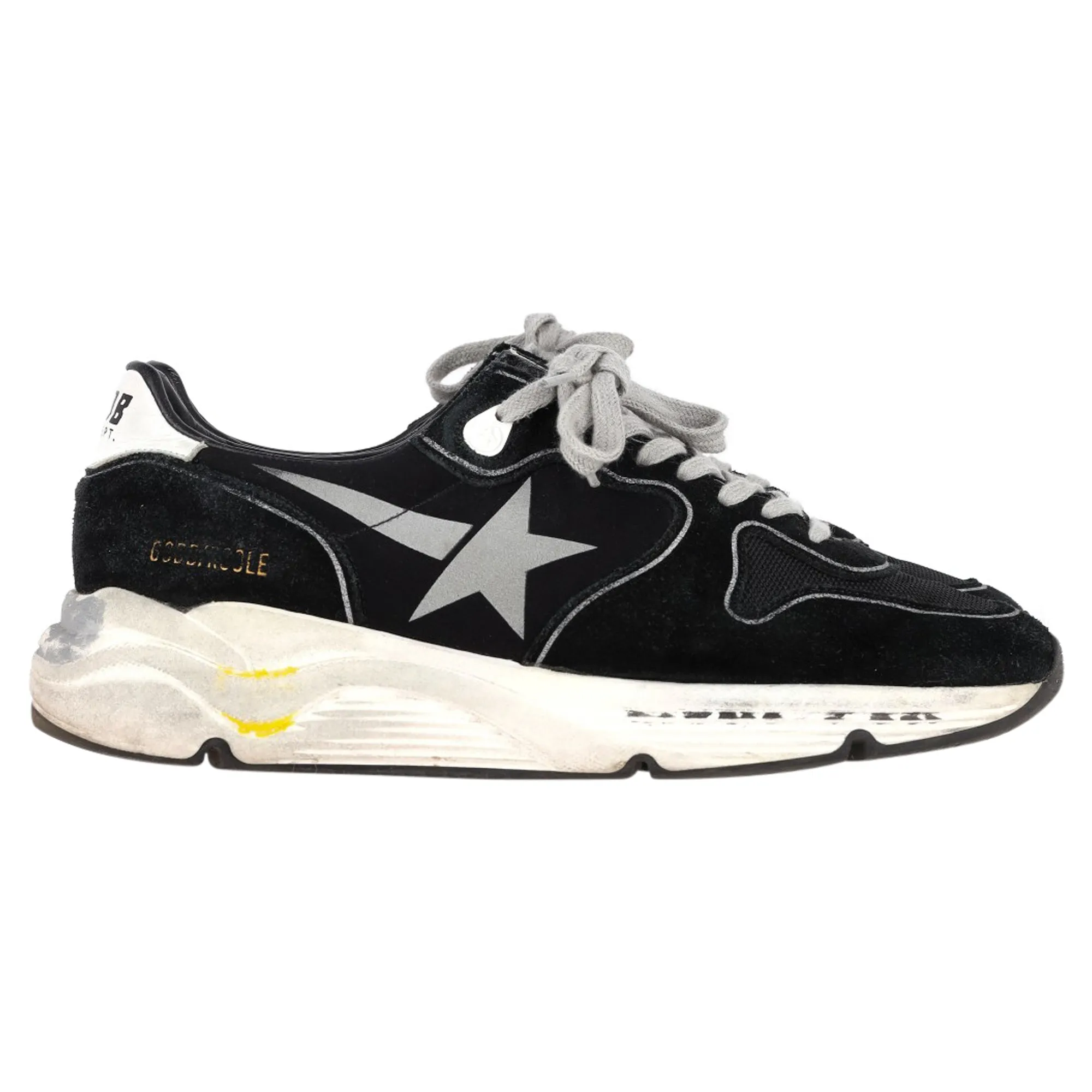 Golden Goose Running Sole Sneakers in Black Suede