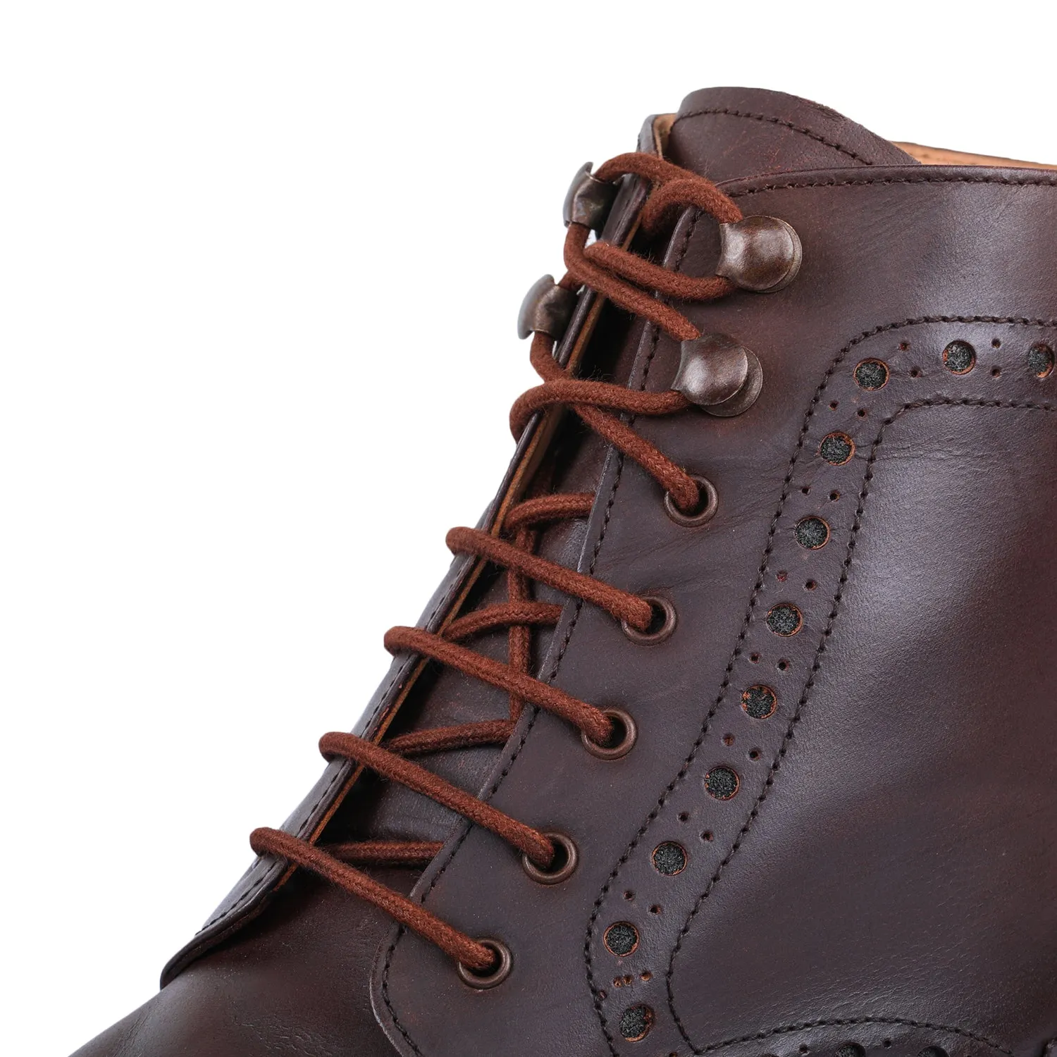 Goodyear Welted Wingtip Brogue lace Up Boot- Brown