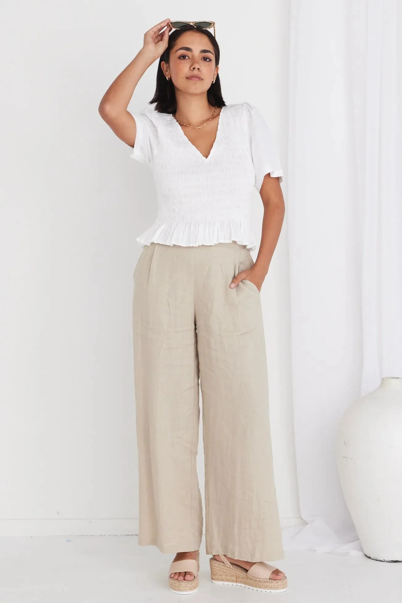 Guardian Linen Pant Stone