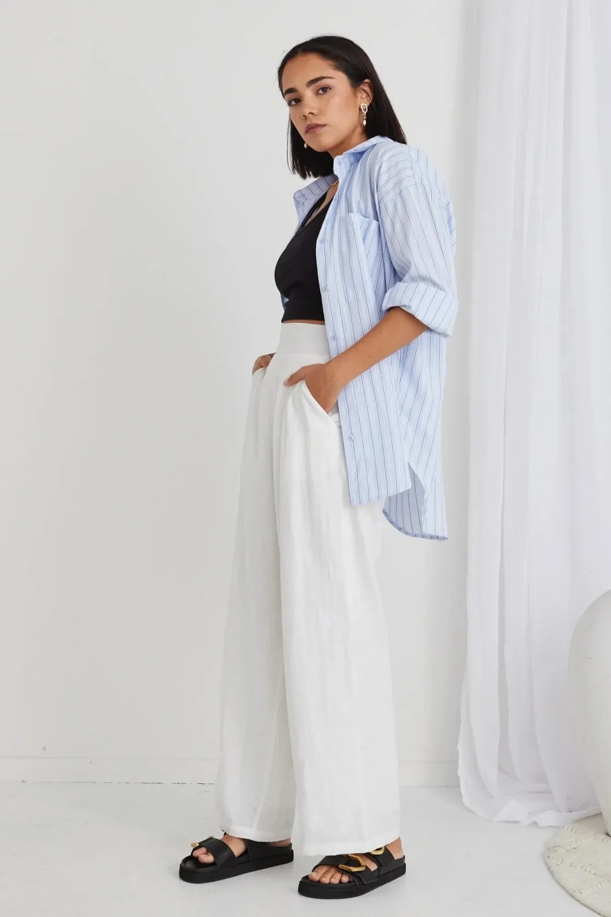 Guardian White Linen Pant