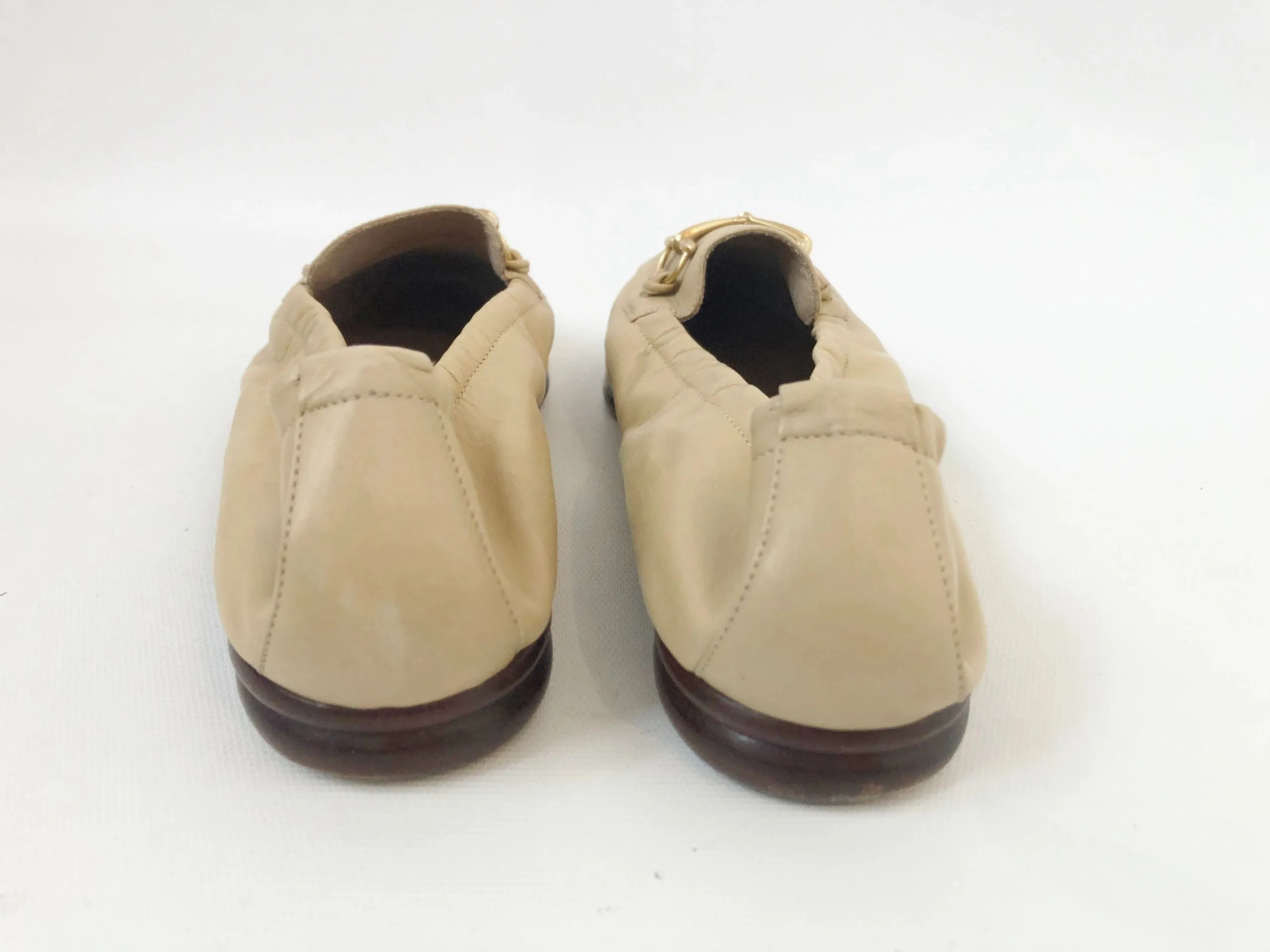 Gucci Beige Horsebit Loafer Size 38.5 It (8.5 Us)