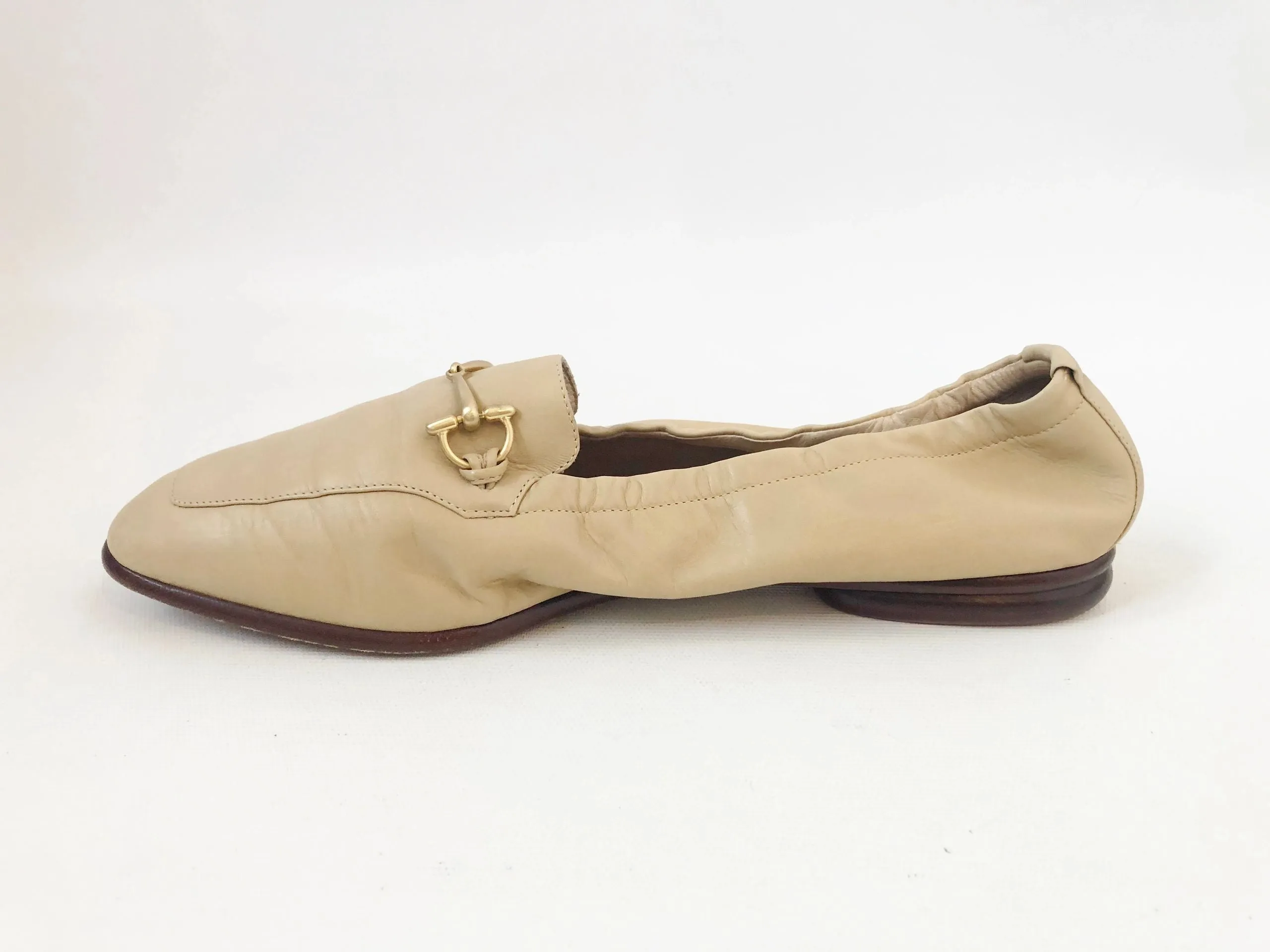 Gucci Beige Horsebit Loafer Size 38.5 It (8.5 Us)
