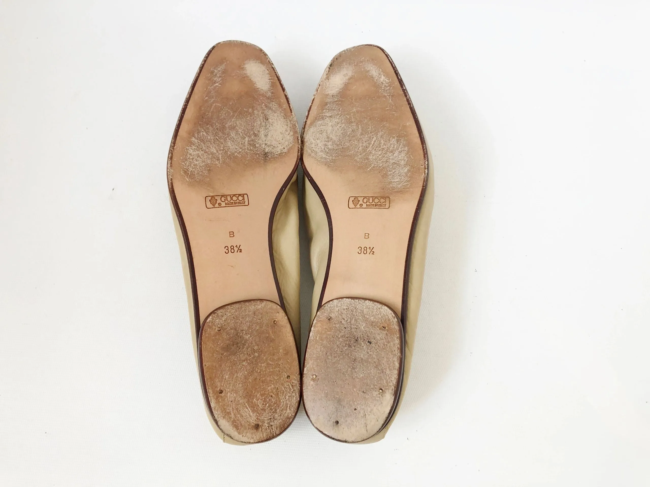 Gucci Beige Horsebit Loafer Size 38.5 It (8.5 Us)