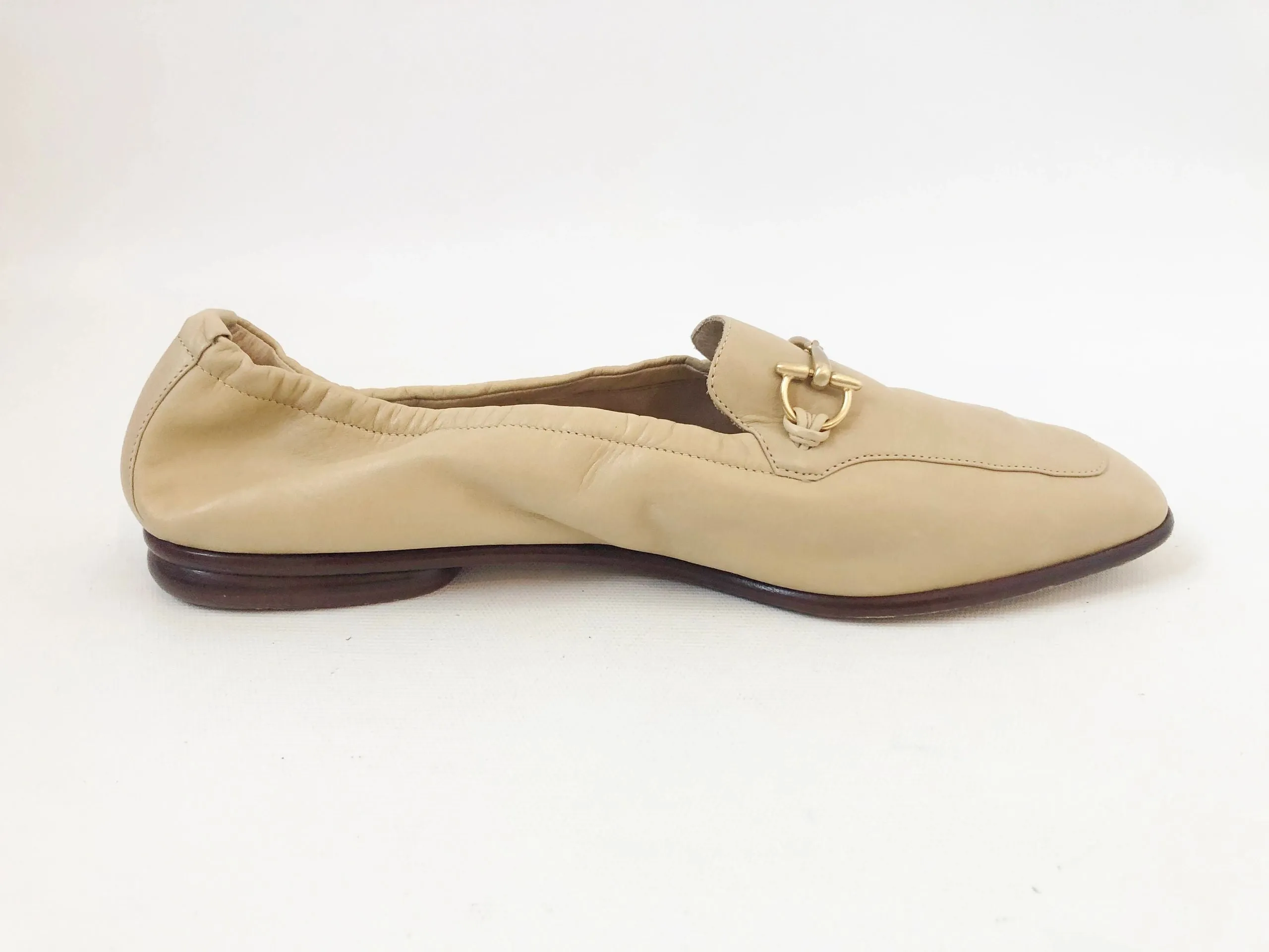 Gucci Beige Horsebit Loafer Size 38.5 It (8.5 Us)