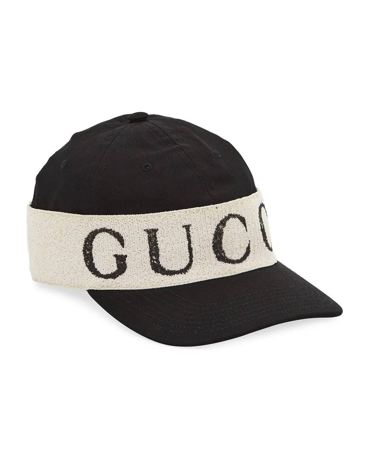Gucci Canvas Baseball Hat with LOGO Headband in Black