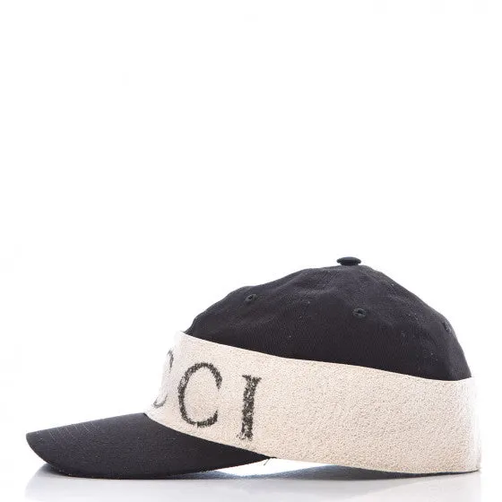Gucci Canvas Baseball Hat with LOGO Headband in Black