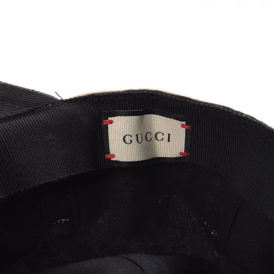 Gucci Canvas Baseball Hat with LOGO Headband in Black