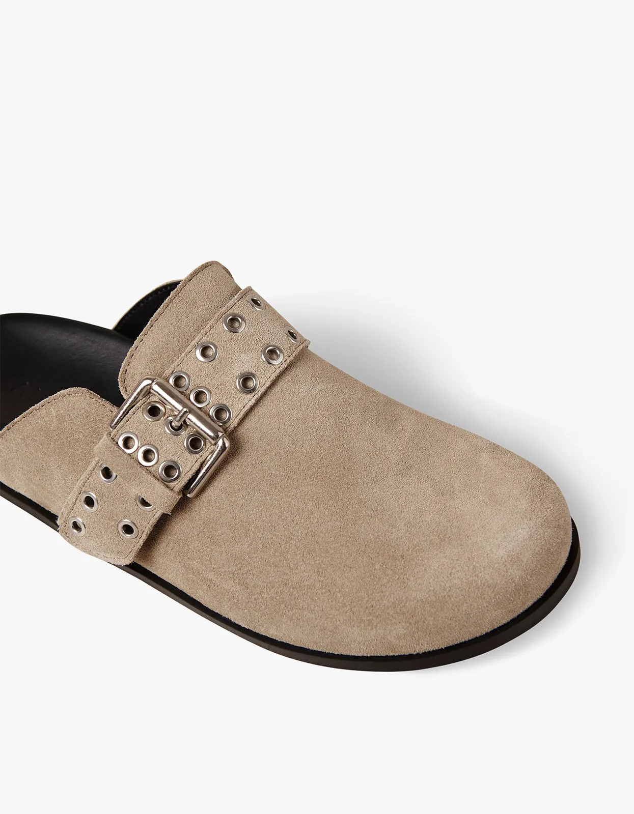 Halia Mules - Beige Leather